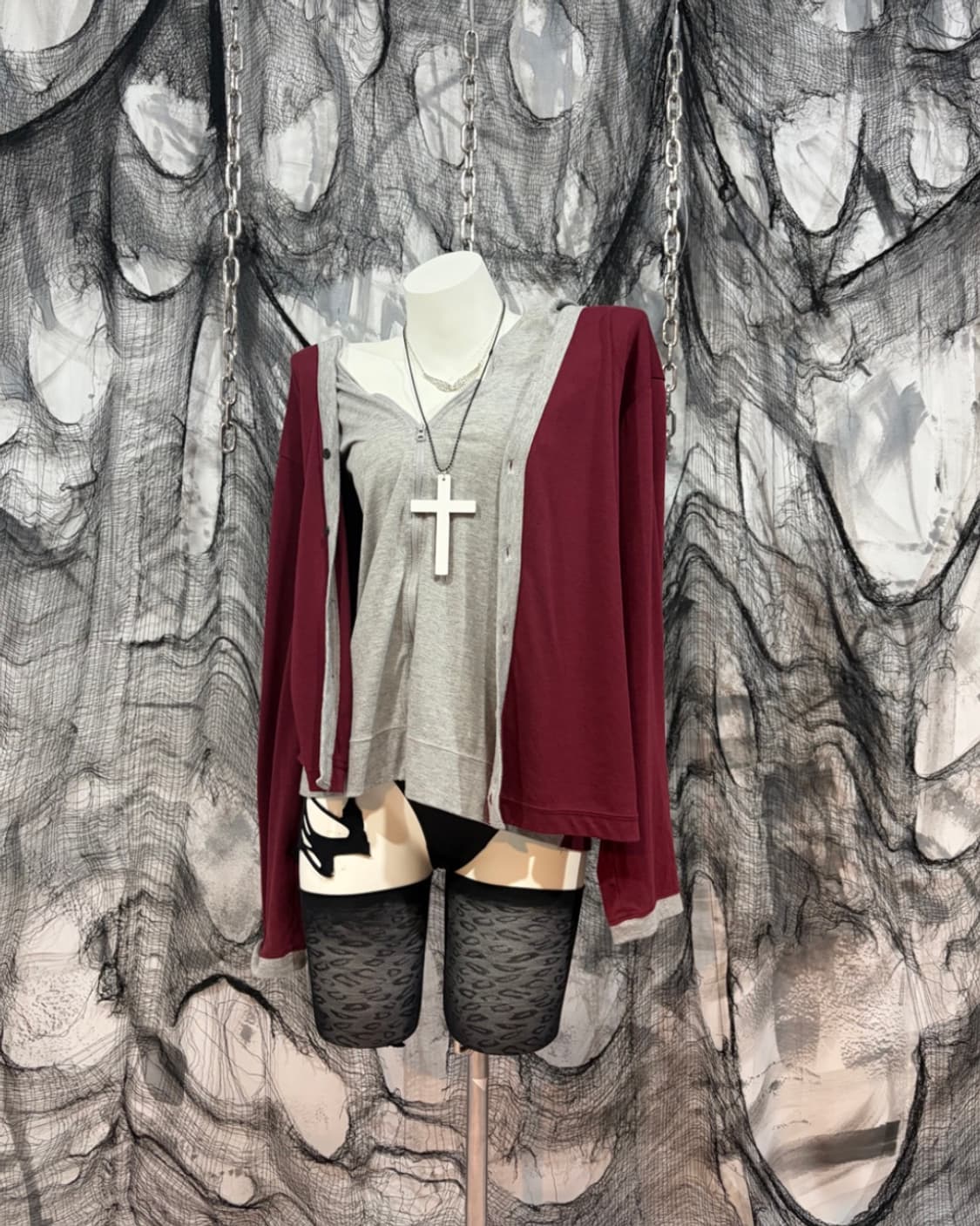 rockchic Layered Cardigan hoodie  상품이미지6