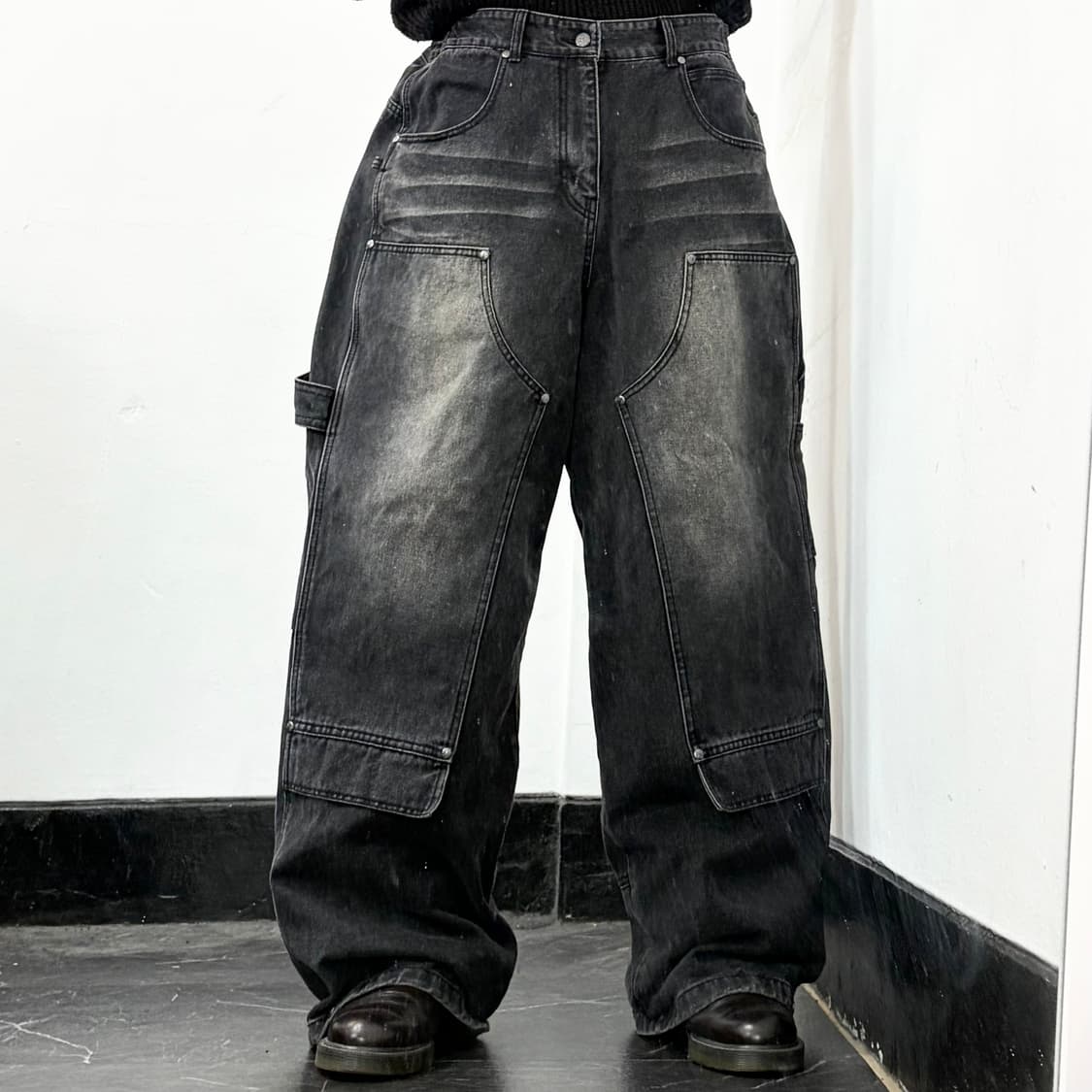 IDWS 아돈워너셀 오버랩 카펜터 데님 팬츠 상품이미지2