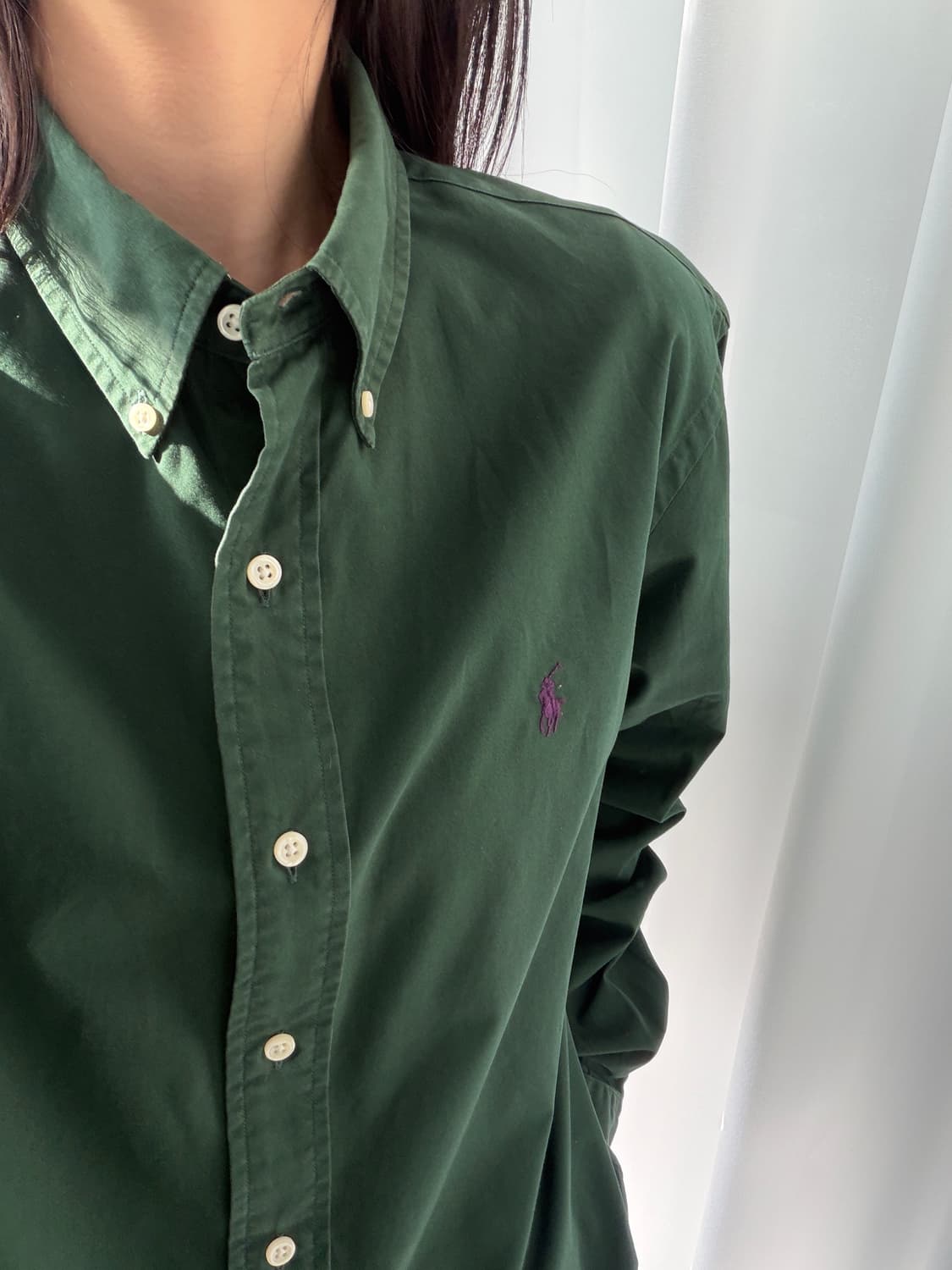 [M]폴로 랄프로렌 커스텀핏 그린 셔츠 상품이미지1