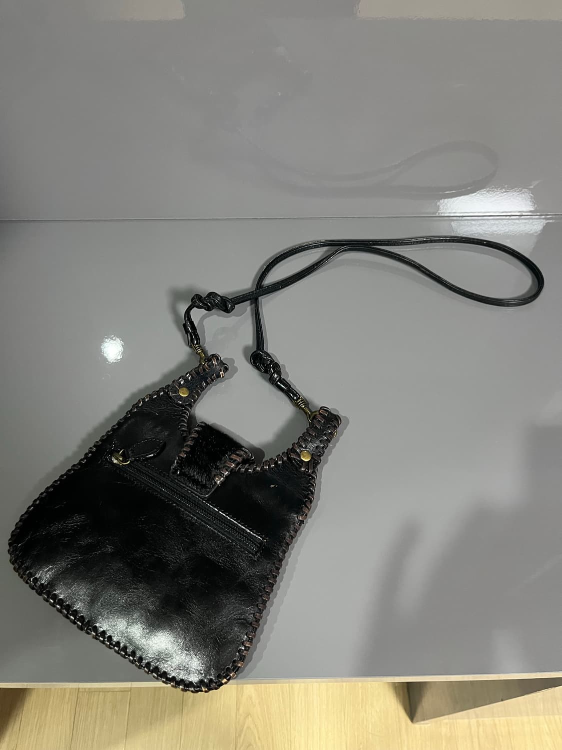 송치가죽 미니백 상품이미지5