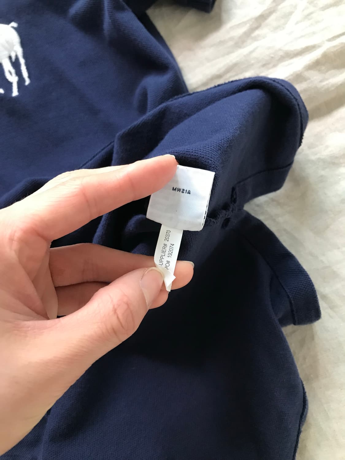 폴로 랄프로렌 빅포니로고 네이비 반팔 카라티 상품이미지8