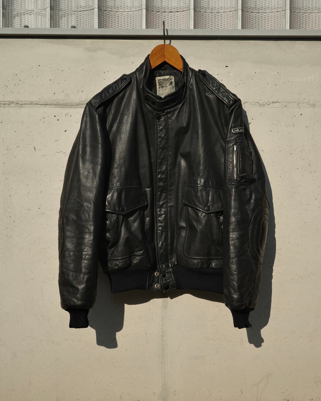 70‘s Hein Gerick 플라이트 타입 모터사이클 레더 자켓 상품이미지1