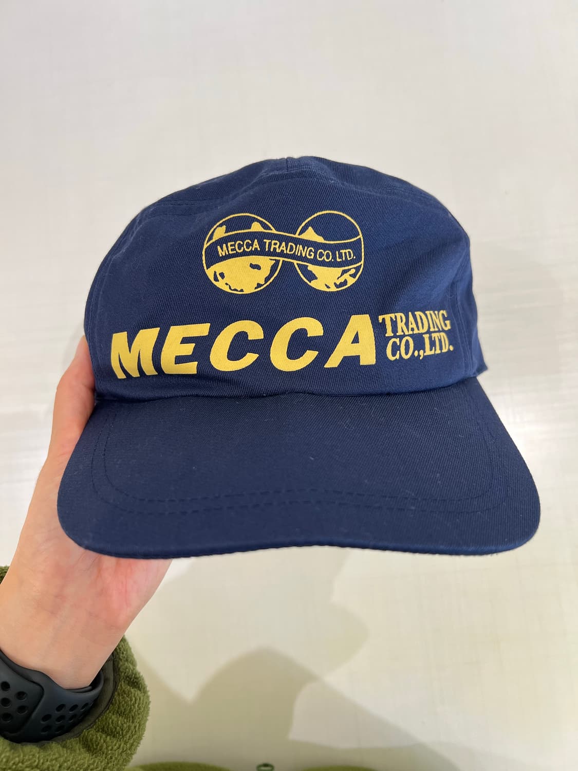 일본빈티지 모자 MECCA TRADING 네이비 판매 상품이미지1