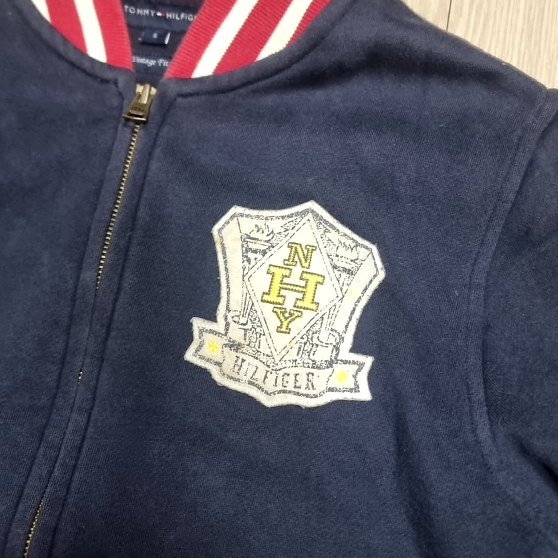 빈티지스타일 타미힐피거 네이비 블루종 자켓(95) 상품이미지2