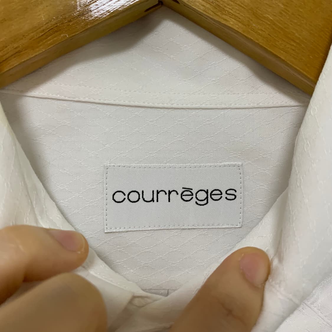 꾸레쥬 빈티지 베이직 셔츠 화이트 남녀공용 상품이미지7