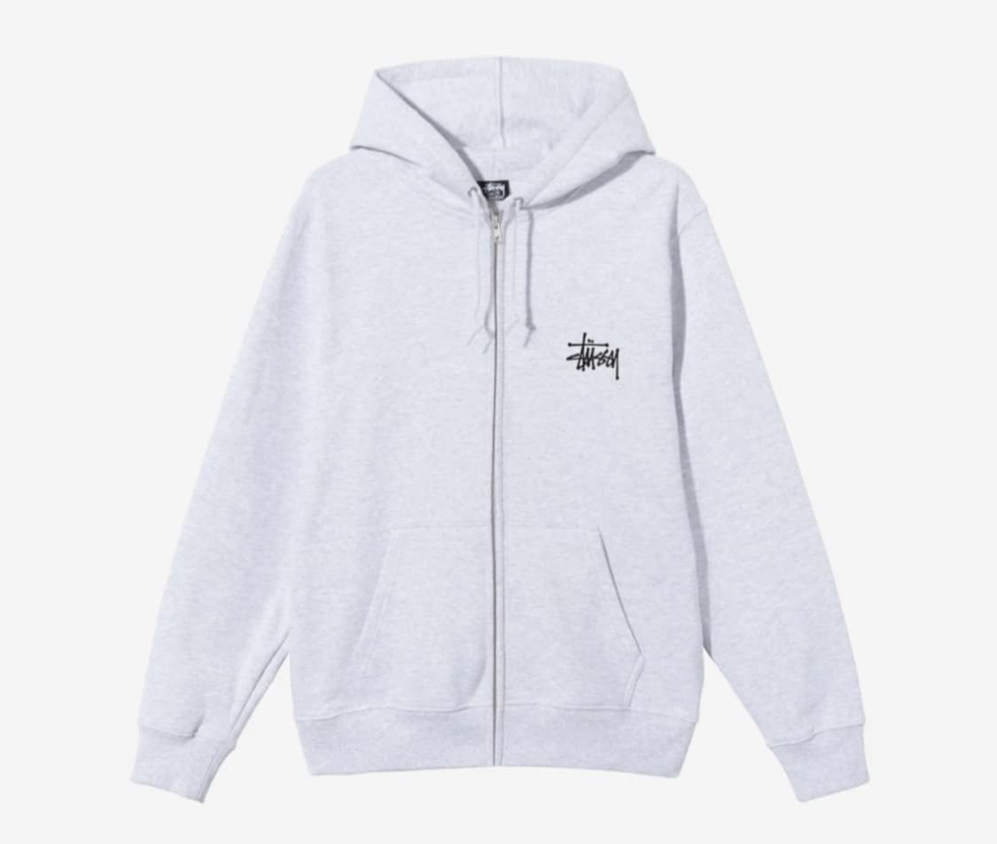 스투시 베이직로고 기모 후드집업 2컬러 상품이미지3