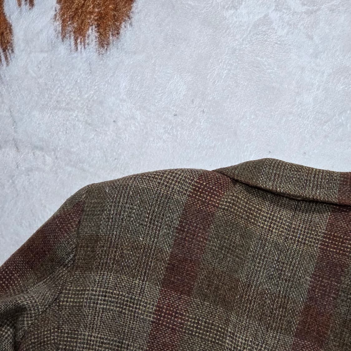 캘빈 클라인 모소재 브라운 체크 블레이저 자켓 상품이미지5