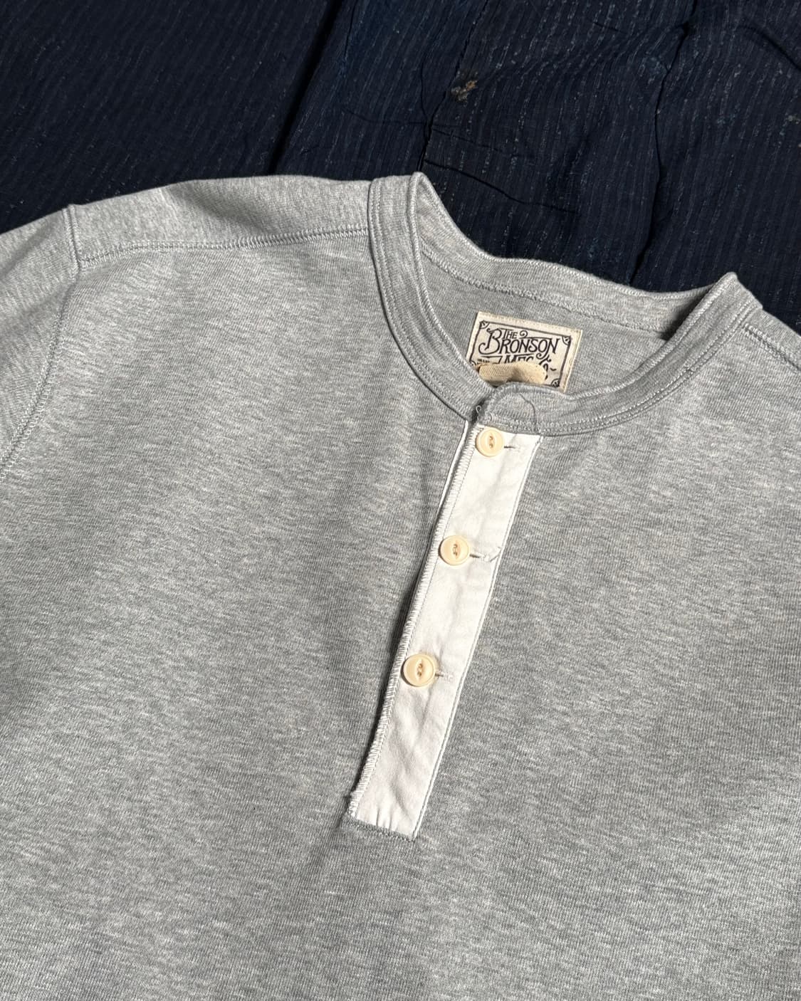 브론슨 빈티지 롱슬리브 헨리셔츠 XL 상품이미지2