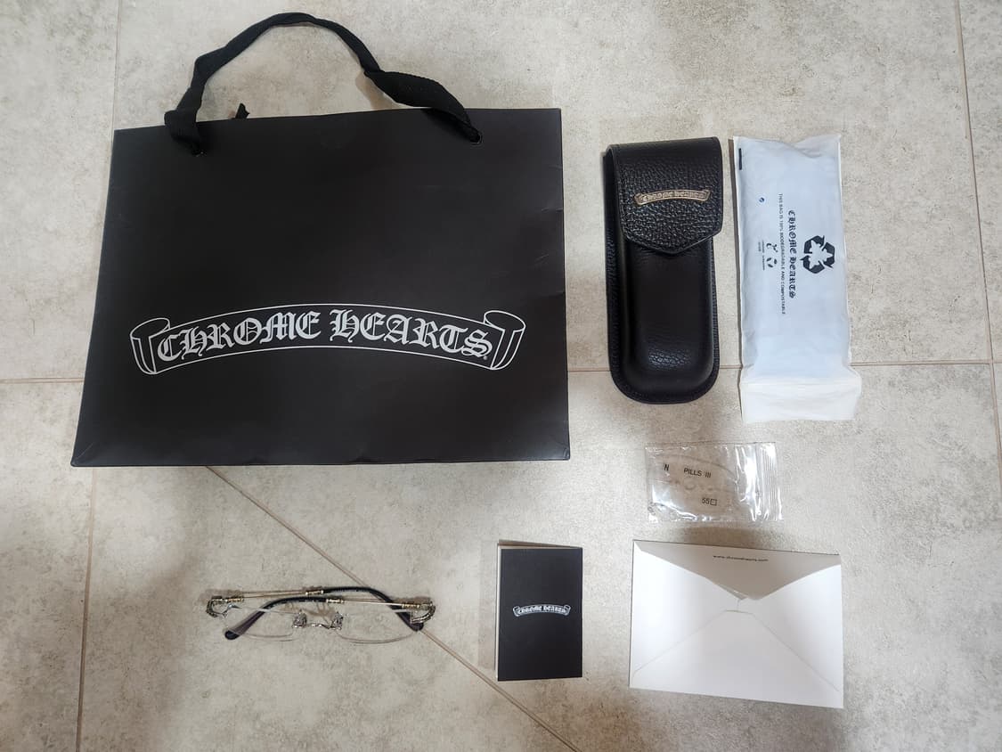 크롬하츠 필스3 샤이닝실버 무테안경 상품이미지1