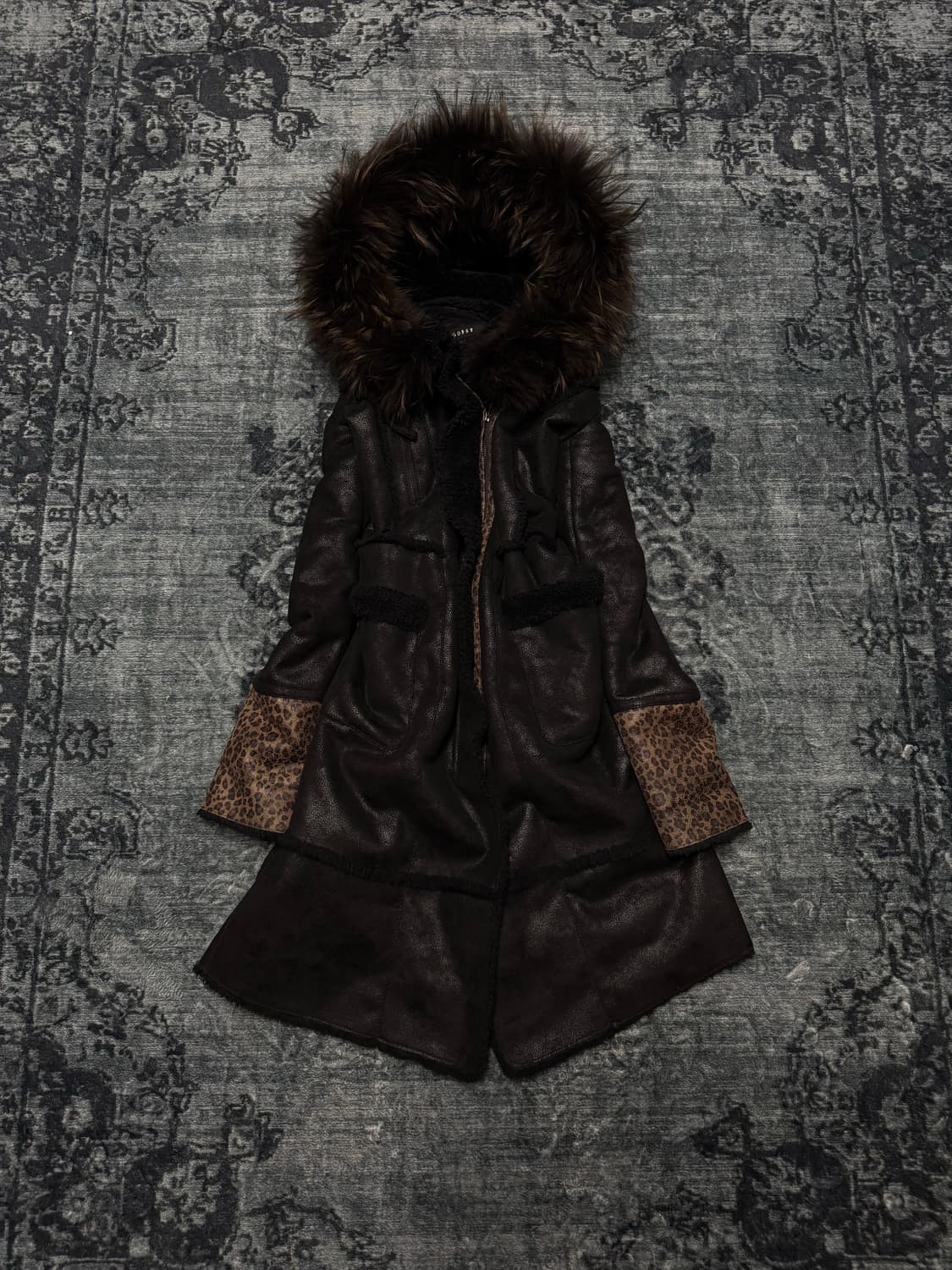 Egoist trimming fur hood mouton jacket  상품이미지1