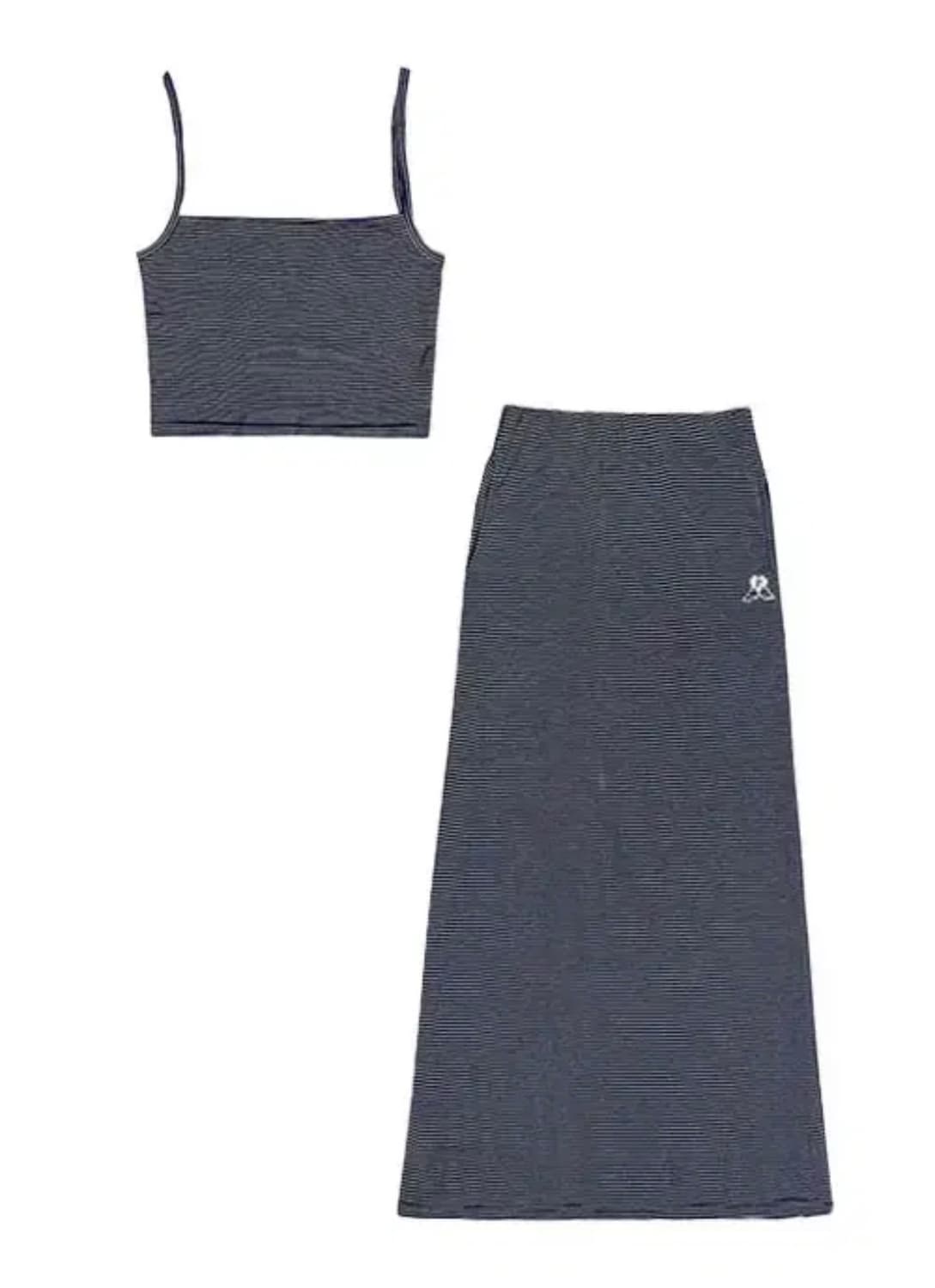 플리즈노팔로우 Y2k Betty stripes skirt set up 상품이미지1