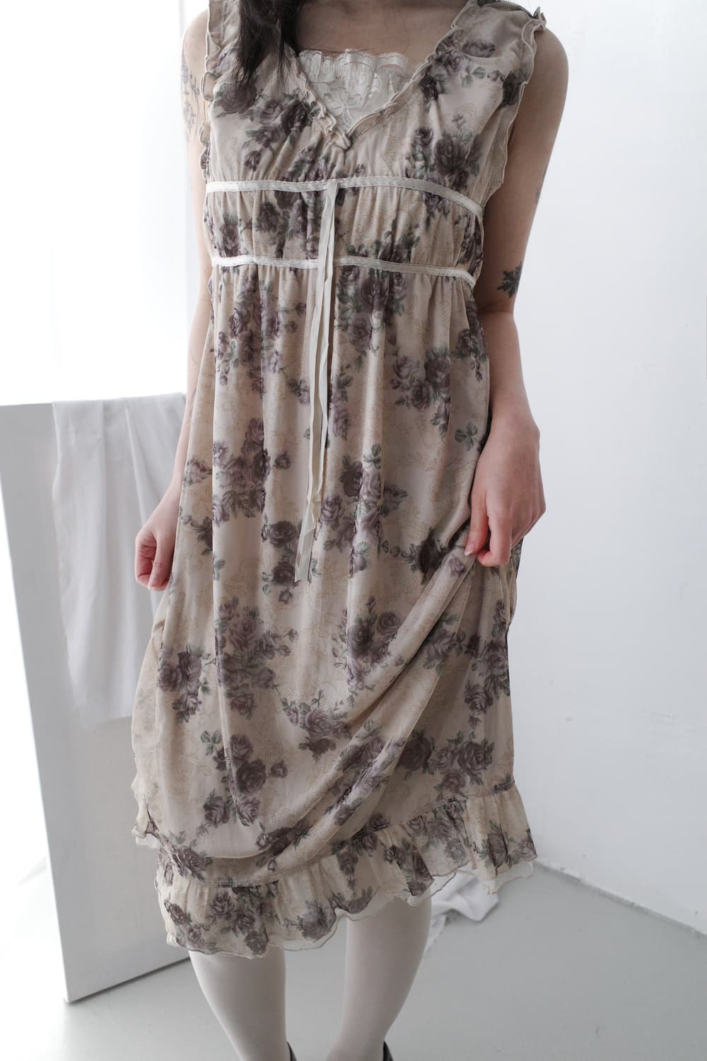 flower lace sleeveless dress  상품이미지5