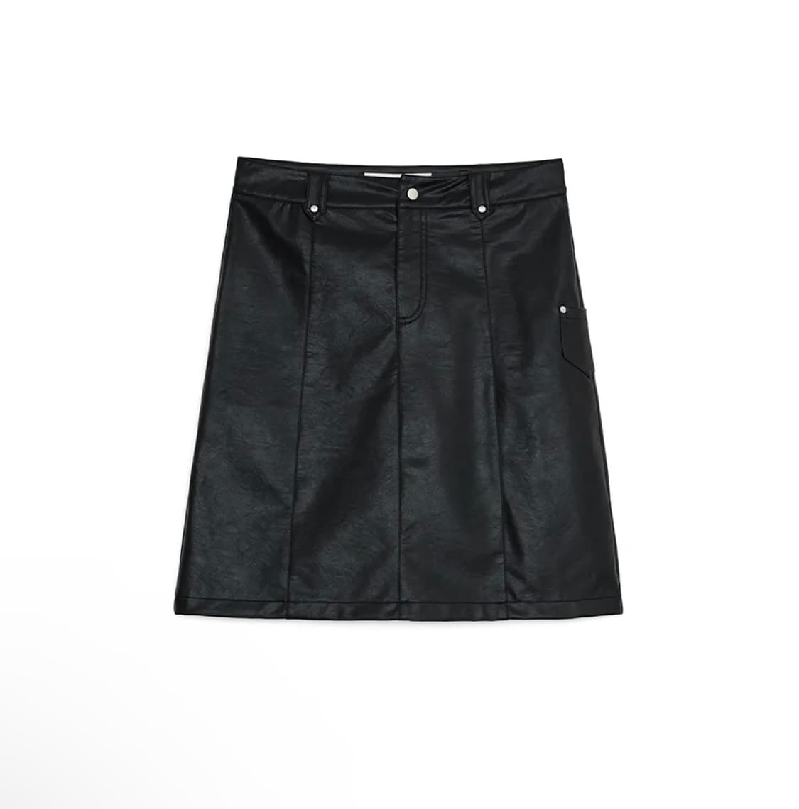 선번프로젝트 rivet pocket midi skirt, black 상품이미지2