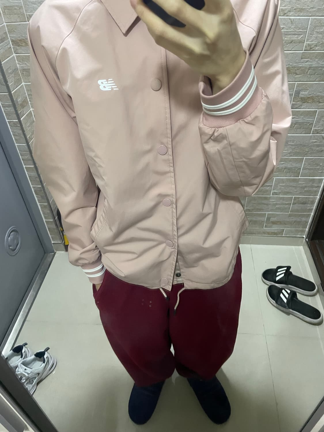 뉴발란스 코치자켓 핑크 L 상품이미지1