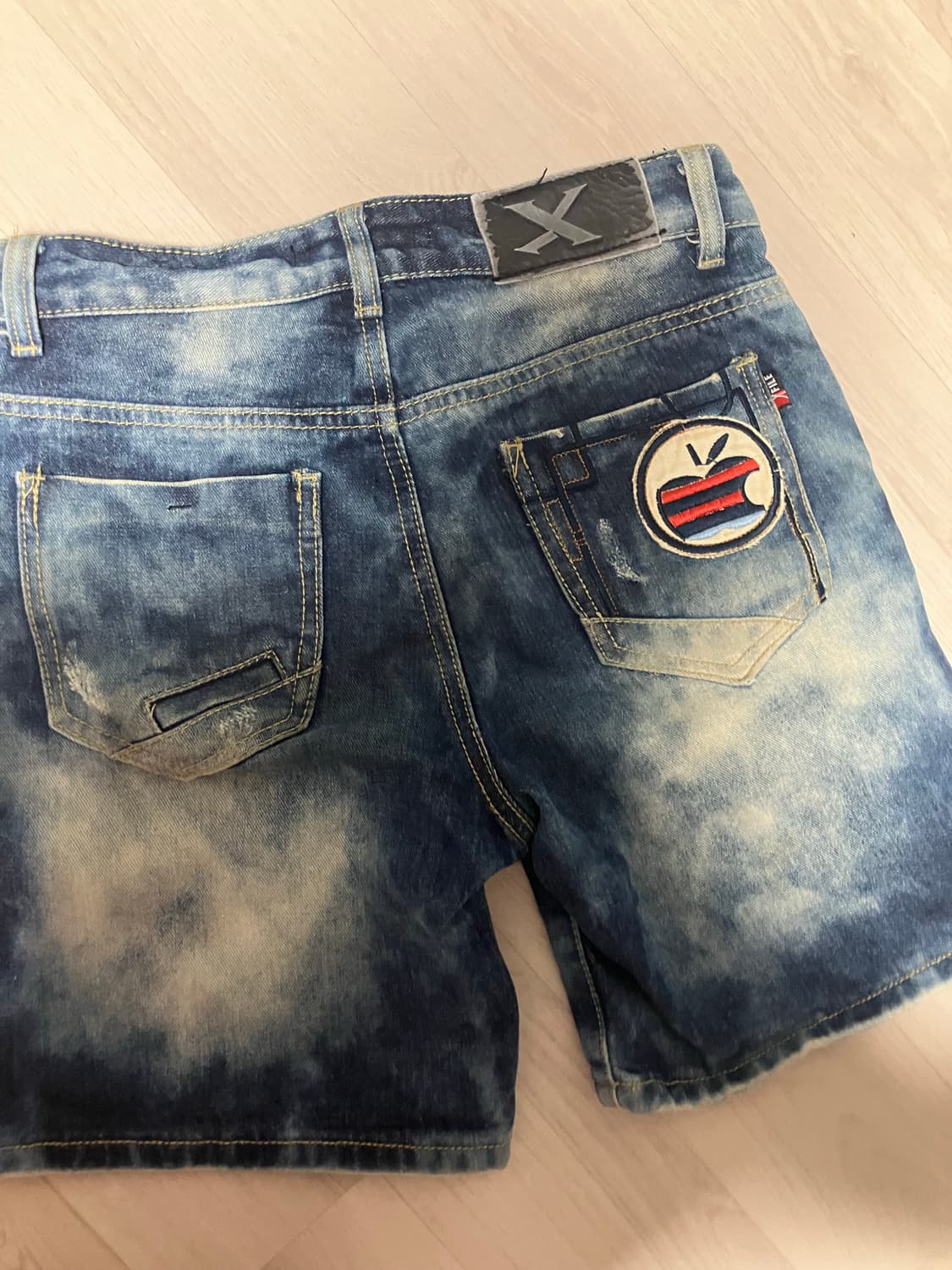 y2k 2000년대 감성 유니크 빈티지 워싱 반바지⭐️  상품이미지2