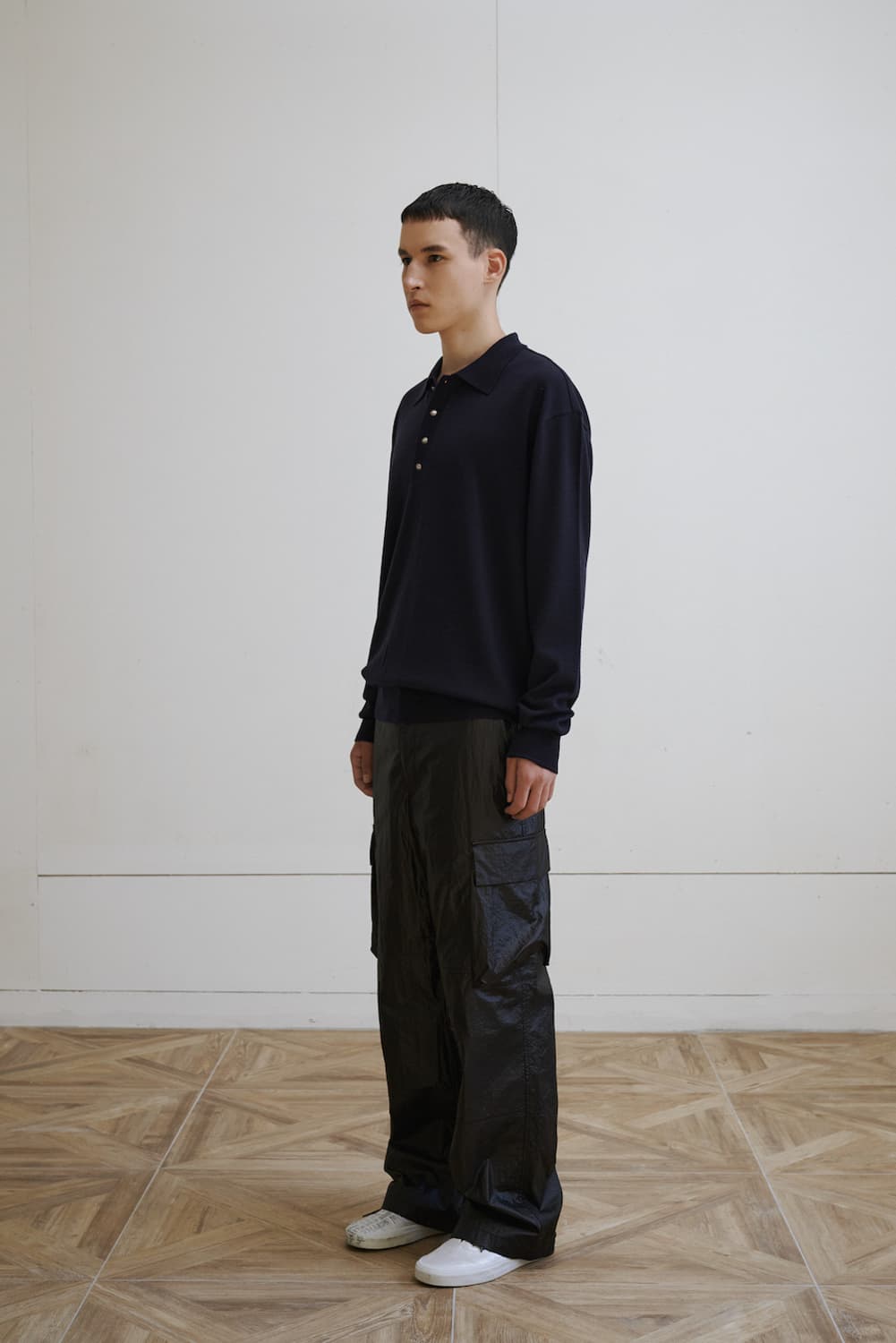 STEEL BUTTON KNIT POLO_DARK NAVY 상품이미지2