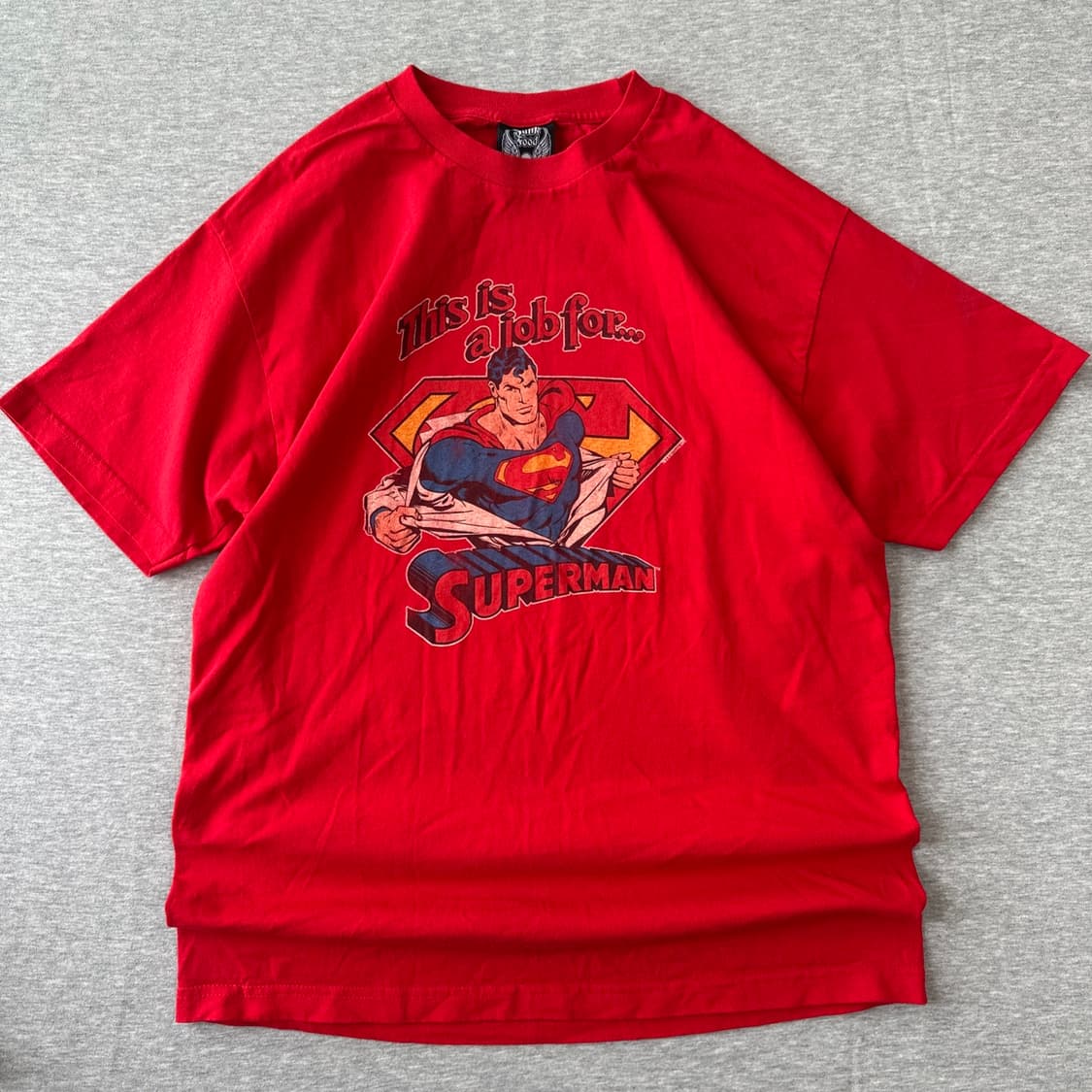 [Y2K] 정크푸드 슈퍼맨 'This Is A Job For' 빈티지 티 상품이미지1