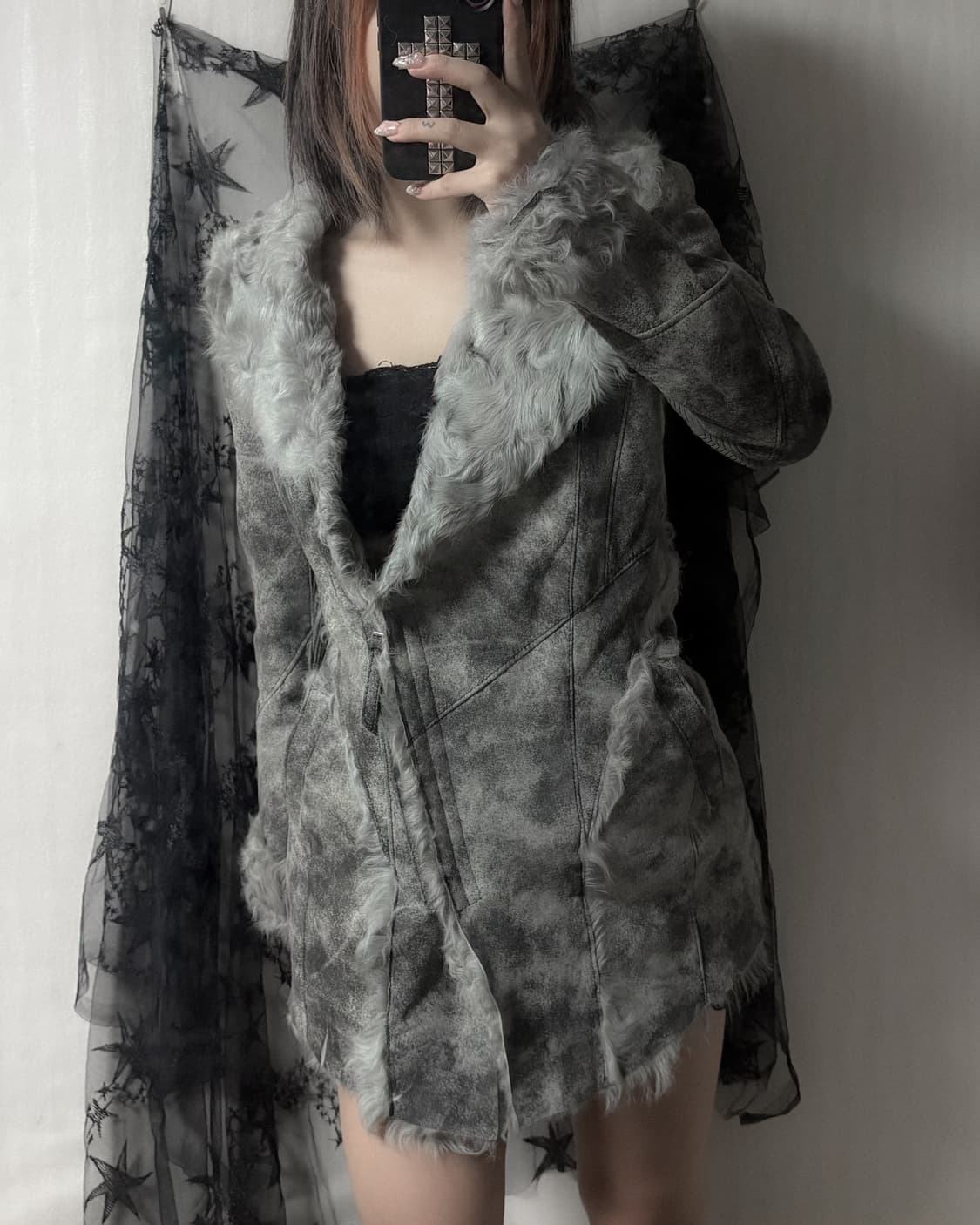 펑크 오리엔탈 퍼 레더 자켓  상품이미지2