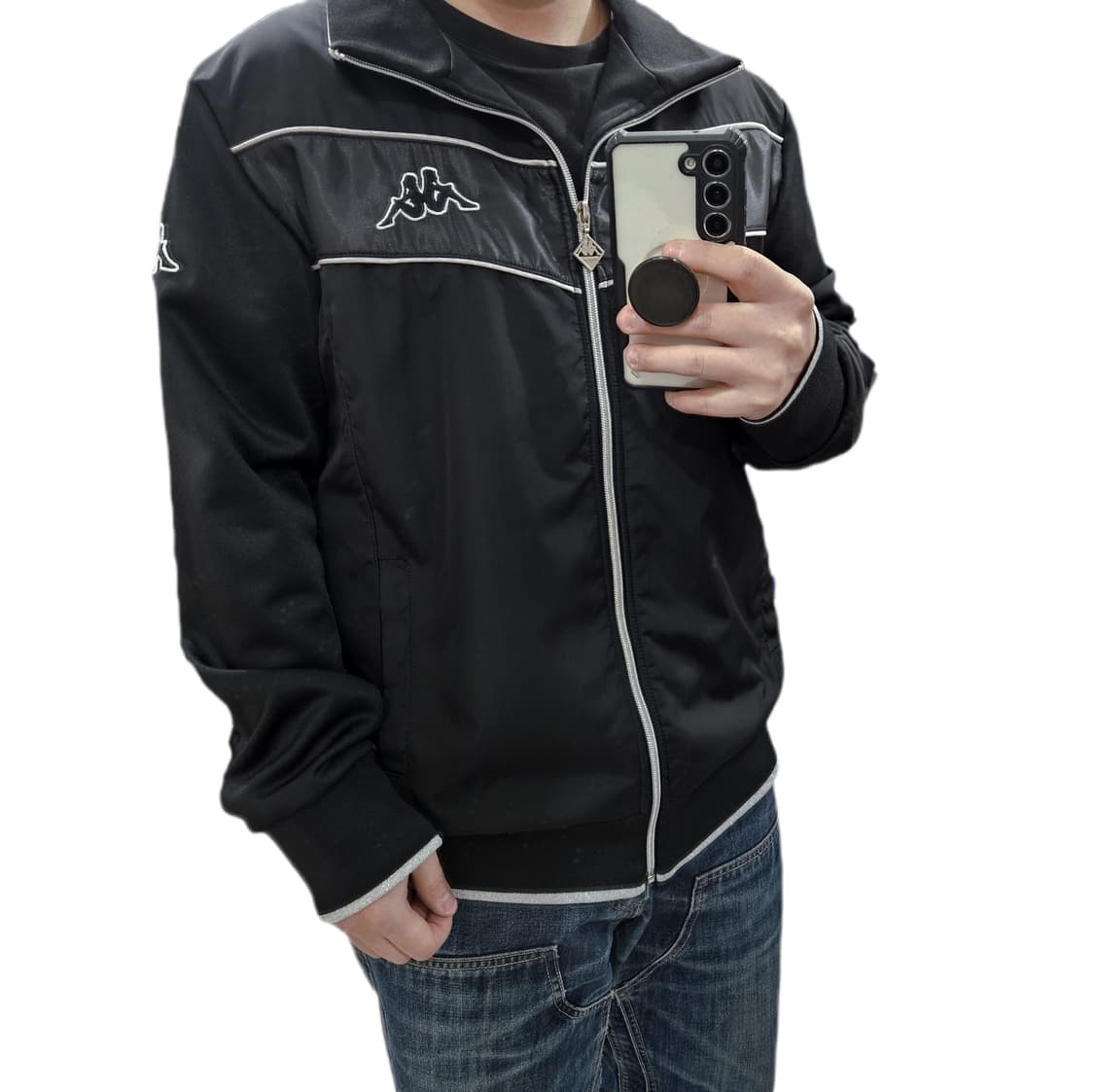 XL 카파 빈티지 트랙자켓 블랙 실버 상품이미지1