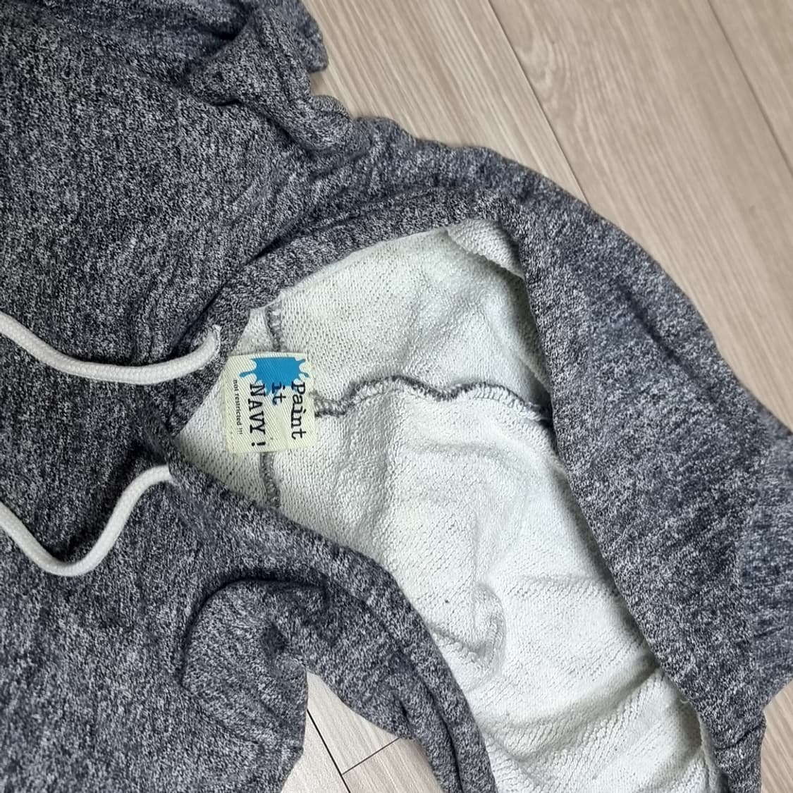 일본제 빈티지 Paint it NAVY 그레이 후드티(100) 상품이미지6