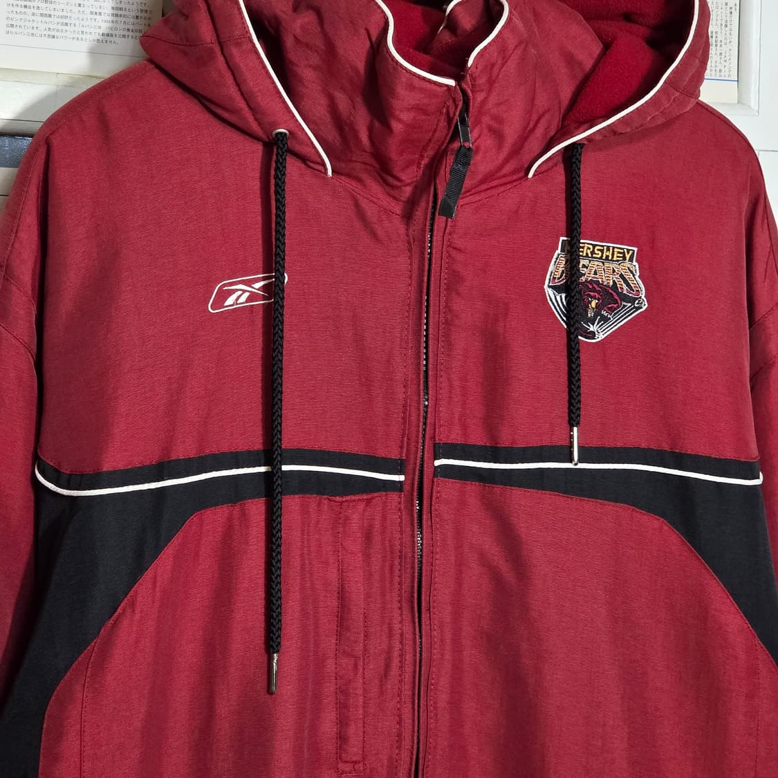 리복 허시 베어스 올드스쿨 기모 누빔 후드 점퍼 상품이미지5