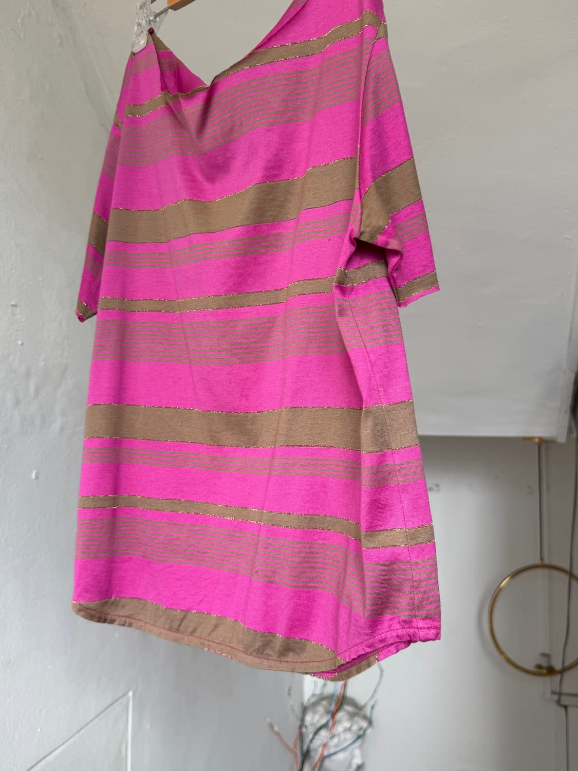 빈티지 스트라이프 오프숄더 탑 상품이미지3