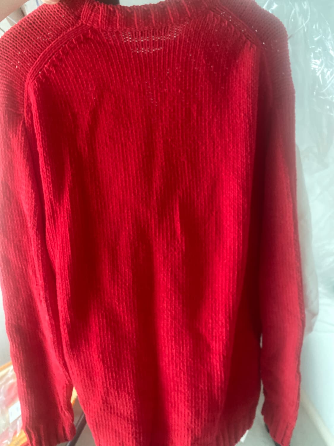 언더커버 레드 원포켓 니트 상품이미지5