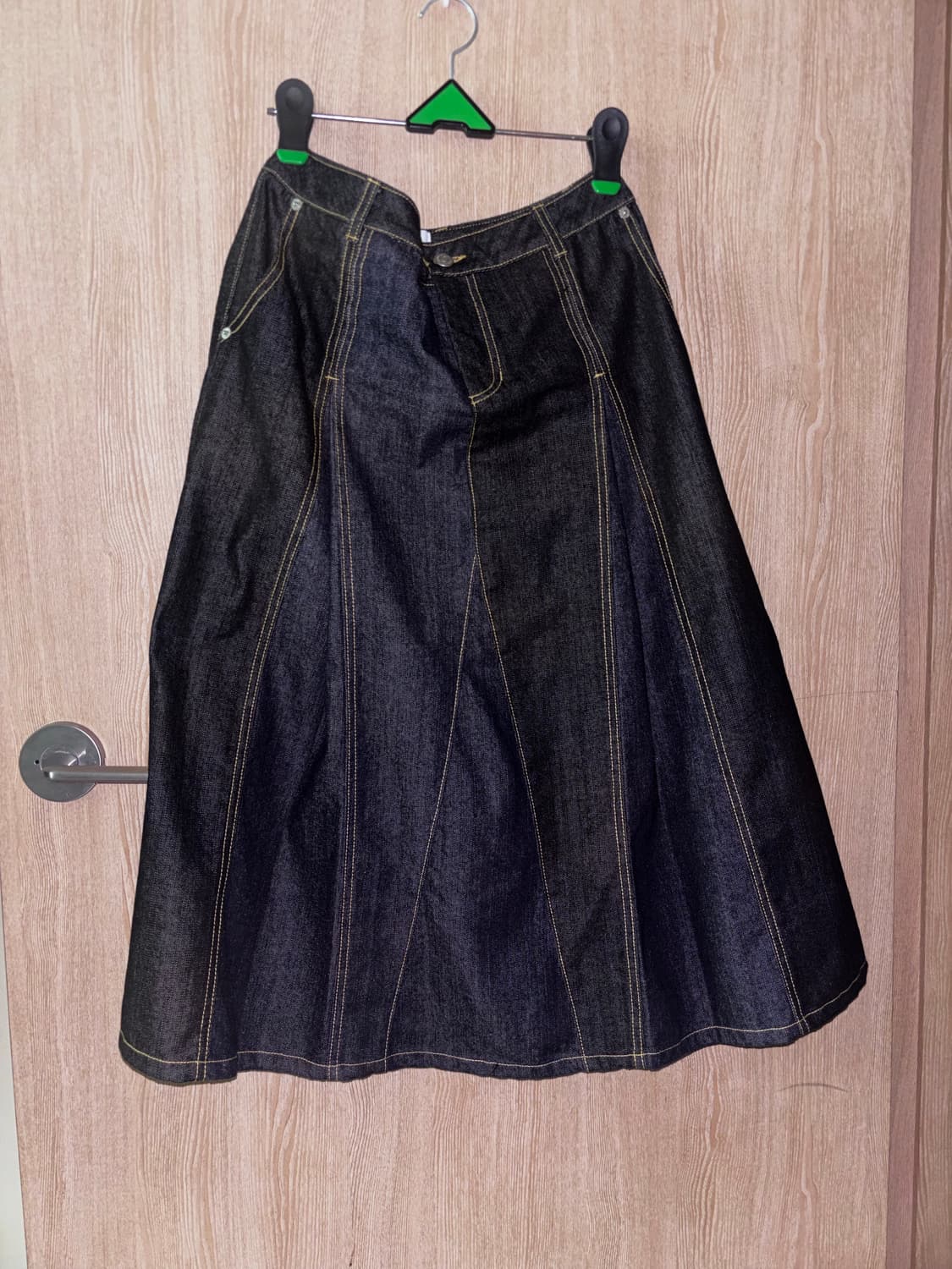 사파리스팟 데님 롱 스커트 (인디고, 1 size) 상품이미지3