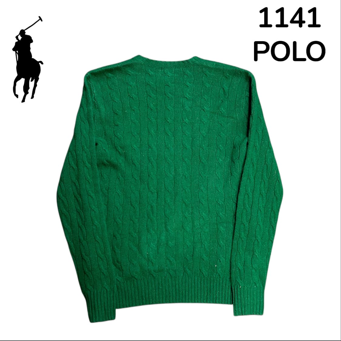 폴로 케이블 여성용 그린 니트 S 상품이미지3