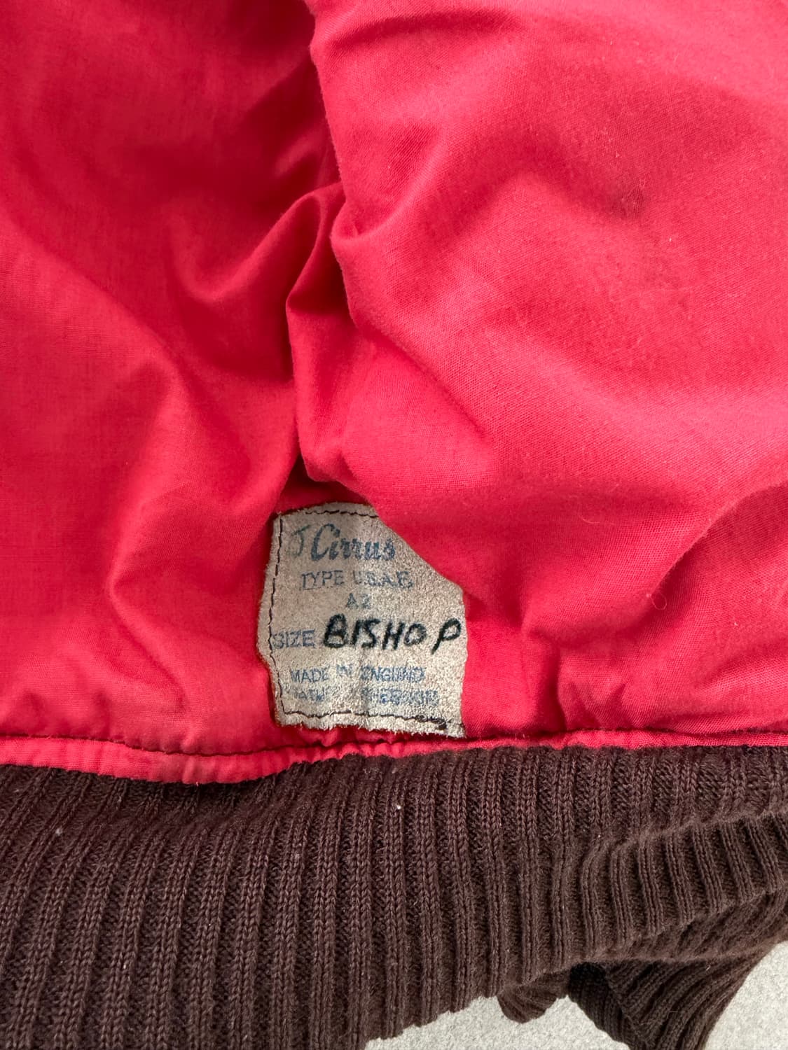 Cirrus 티코어 빈티지 a2 봄버 자켓 M-L 상품이미지5