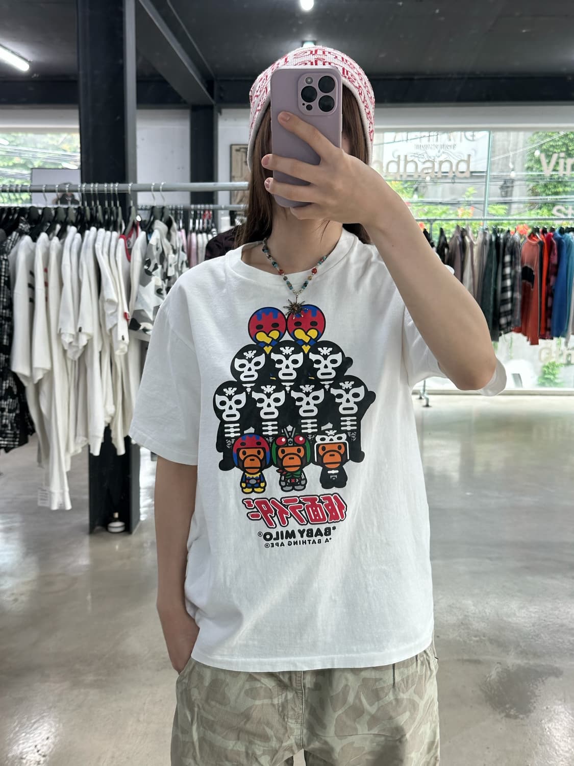 베이프 가면라이더 프린팅 반팔티셔츠 상품이미지2