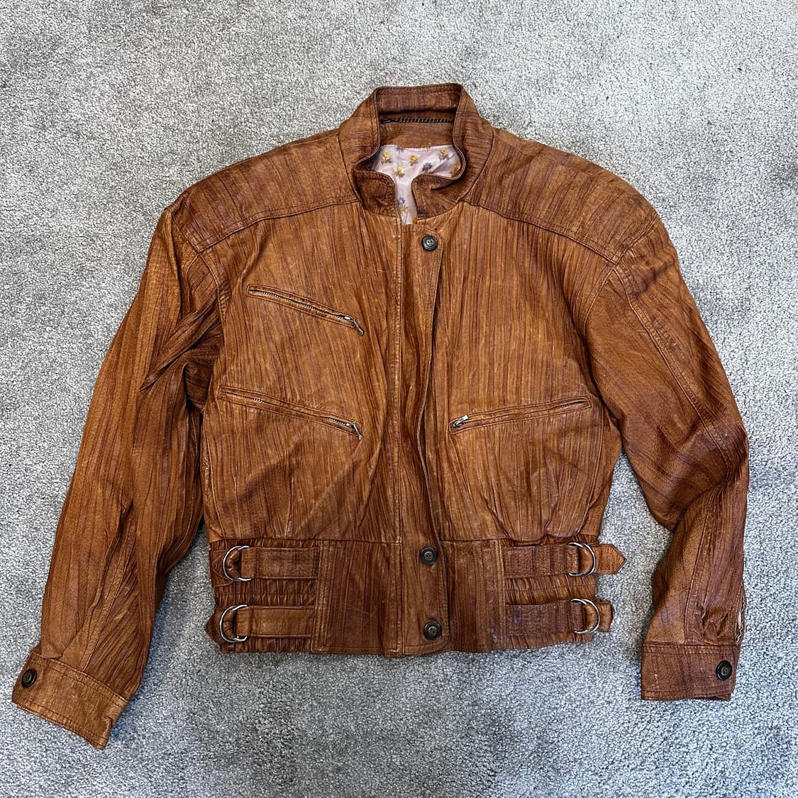 USA 빈티지 브라운 양가죽 자켓M 상품이미지1