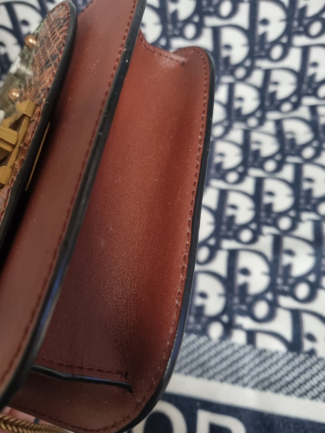 정품) 랑방  파이톤 숄더백  상품이미지8