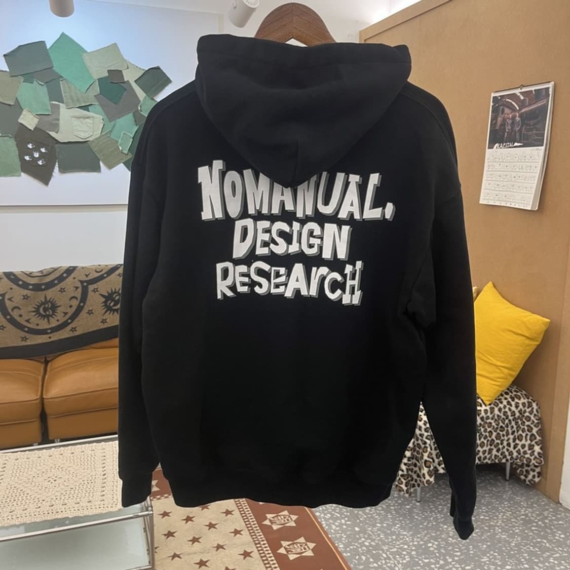 노메뉴얼 빈티지 스트릿 펑크 레터링 후드티 S C09799 상품이미지4