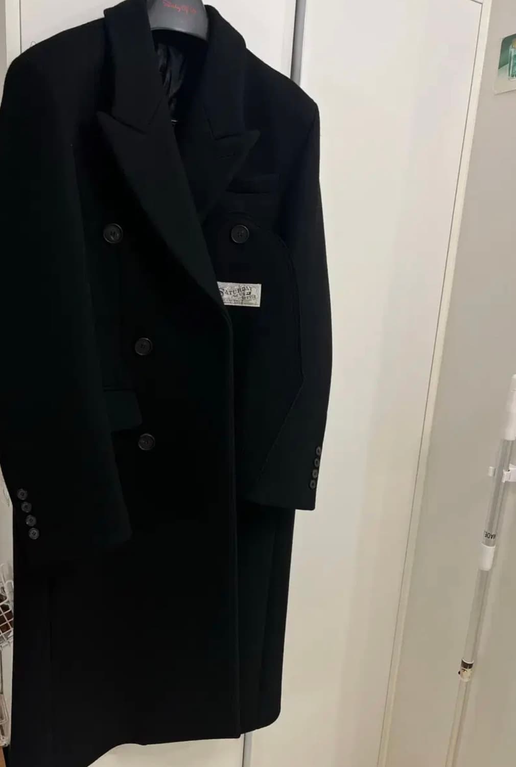 Stu  에스티유 21 winter Patch Double Coat 블랙 상품이미지2