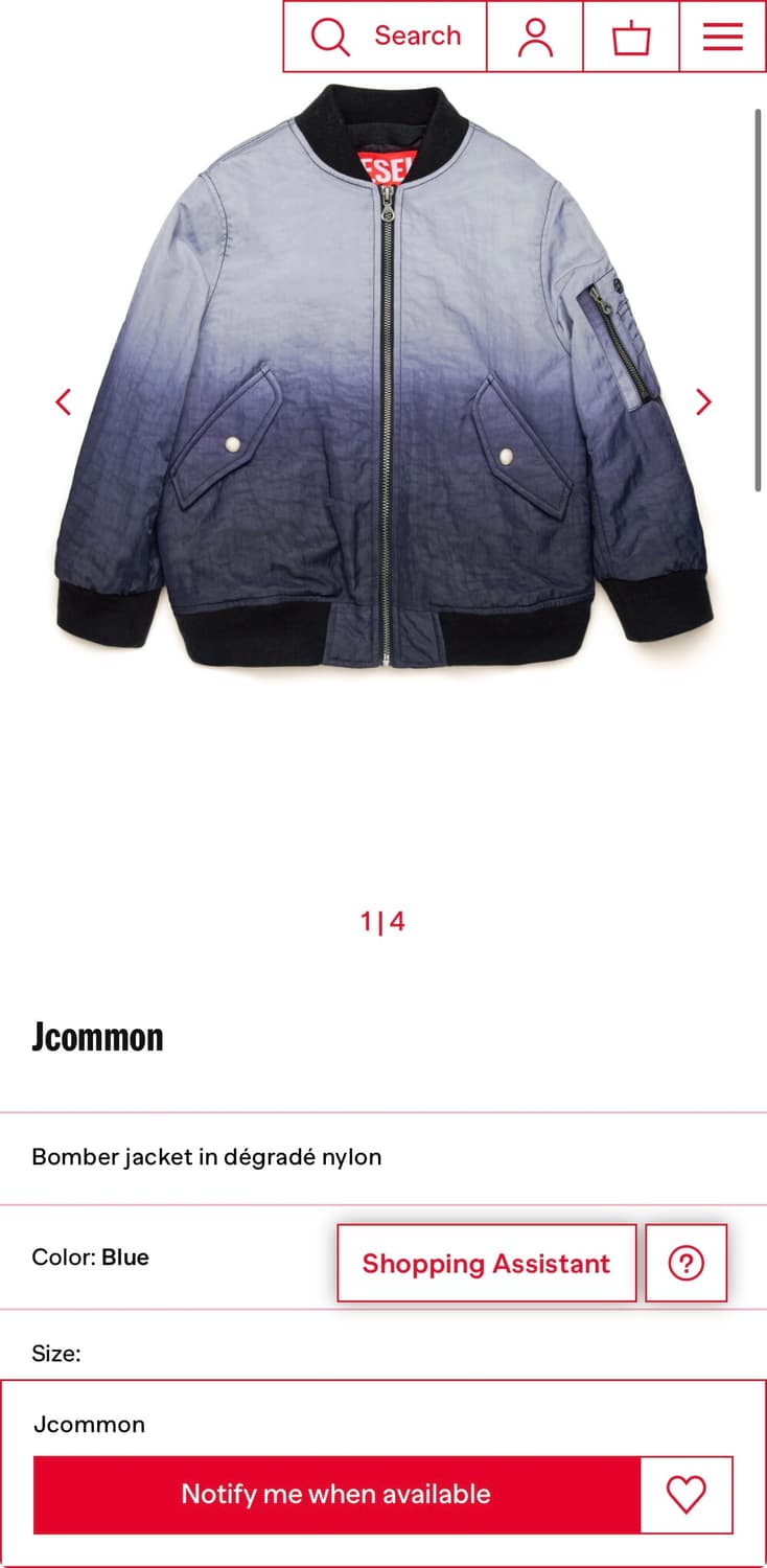 디젤 J-Common 봄버 자켓 상품이미지6