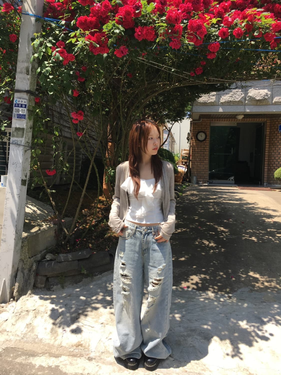 아워캐비넷 ourcabinet 데미지 데님팬츠 상품이미지3