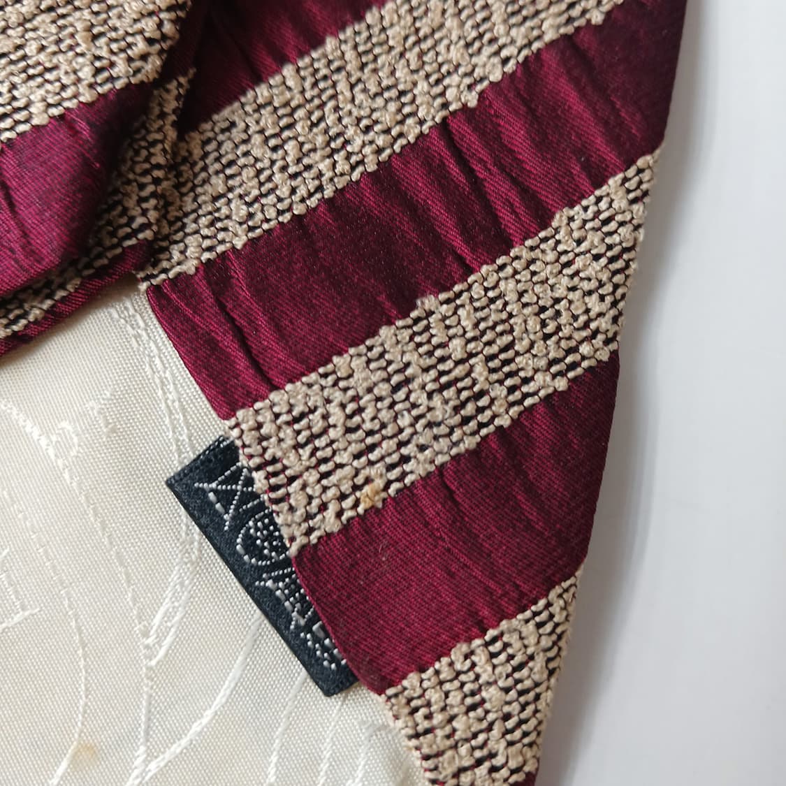 크리스찬 디올 버건디 스트라이프 넥타이 9.7cm A등급 A19801 상품이미지10