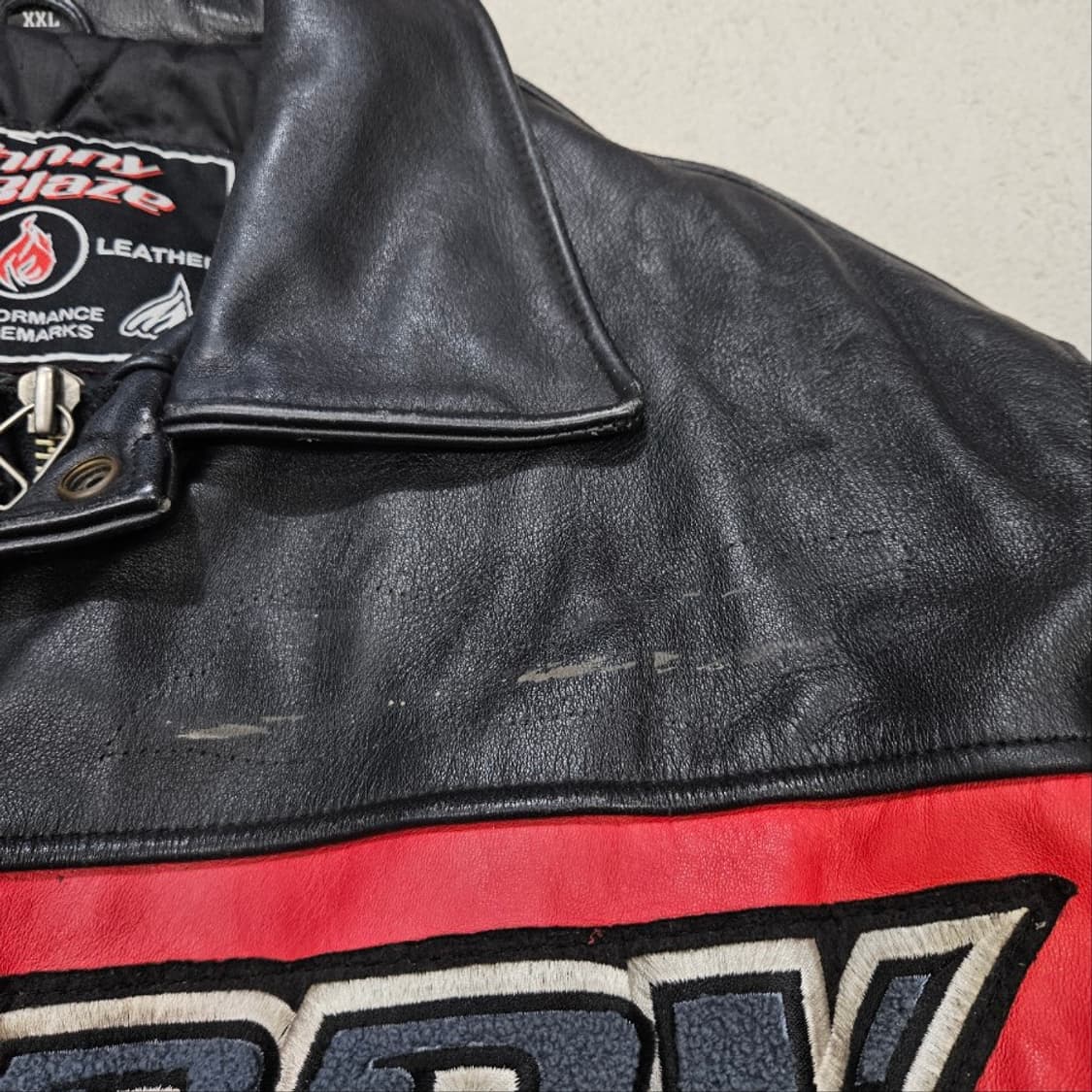 90s 조니 블레이즈 레더 자켓 XXL 상품이미지9