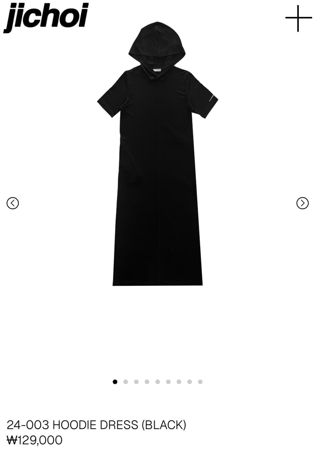 지초이 컴포트24-003 HOODIE DRESS(BLACK) 상품이미지1