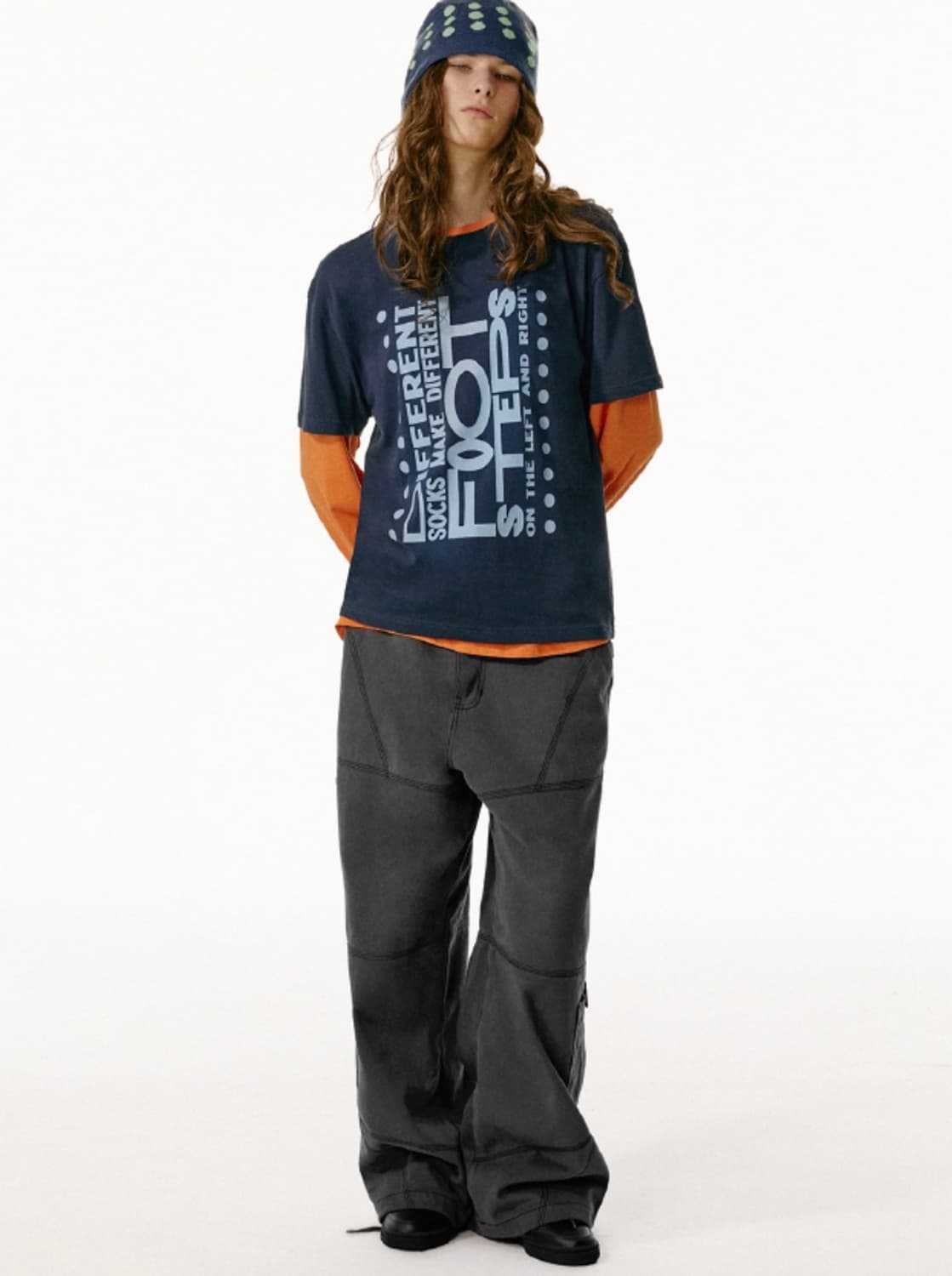 테켓 레이어드 D.C. duo pack 롱슬리브 오렌지 L size 상품이미지4