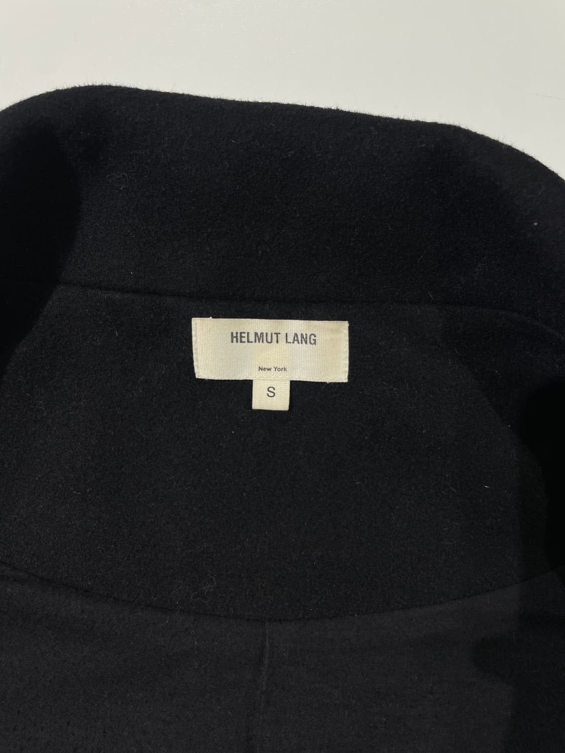 헬무트랭 블랙 카라넥 비대칭 집업 울 크롭 자켓 상품이미지7