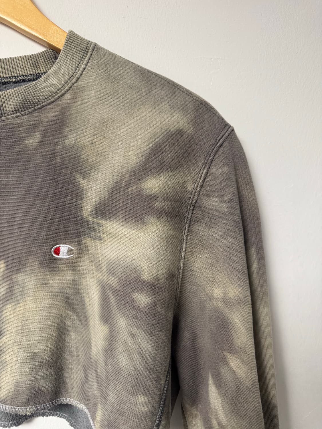 챔피온 빈티지 리버스위브 리메이크 리폼 타이다이 나염 크롭 기모 맨투맨 상품이미지2