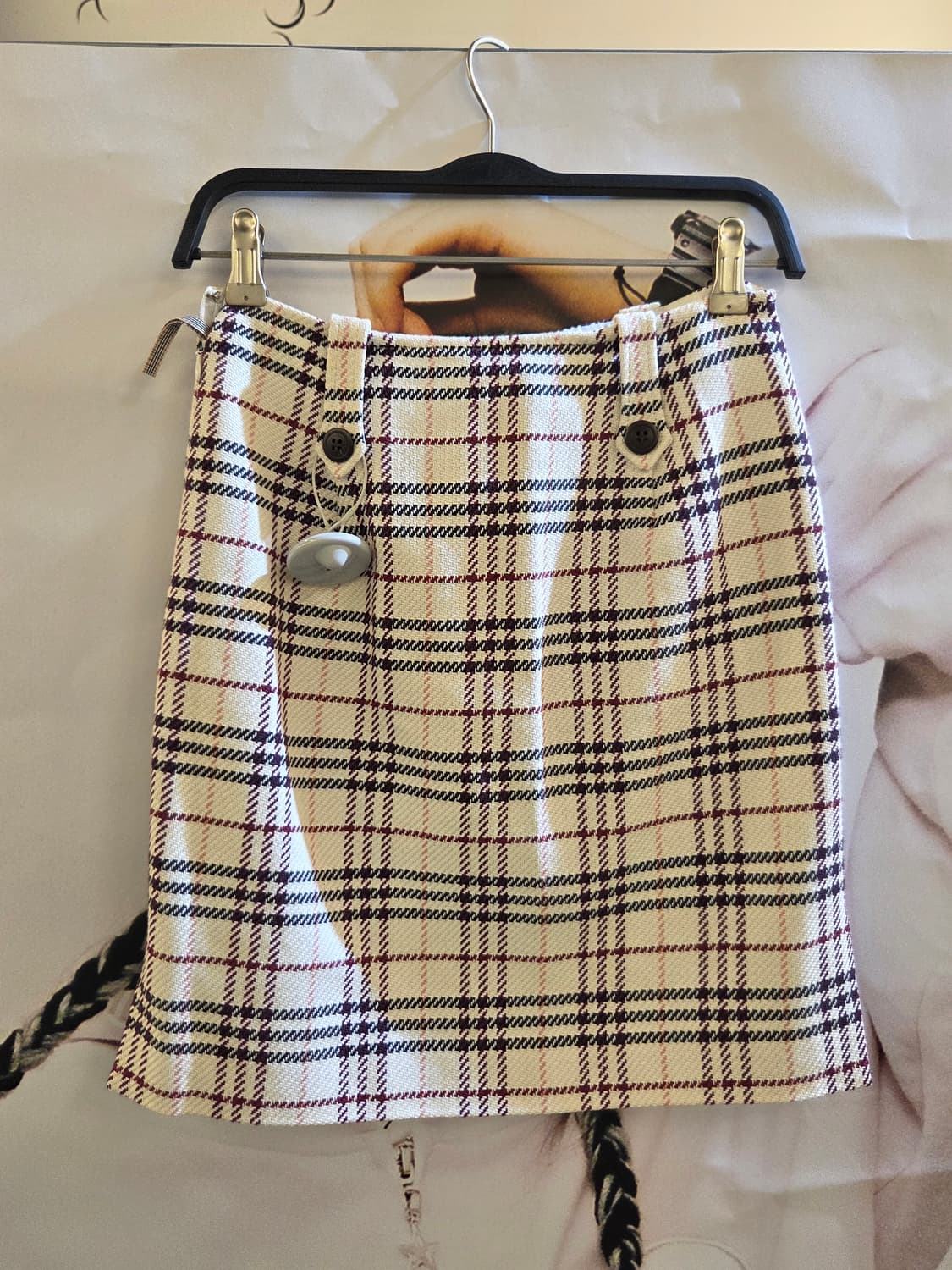 BURBERRY 버버리 아이보리 노바체크 미니스커트💯 상품이미지2