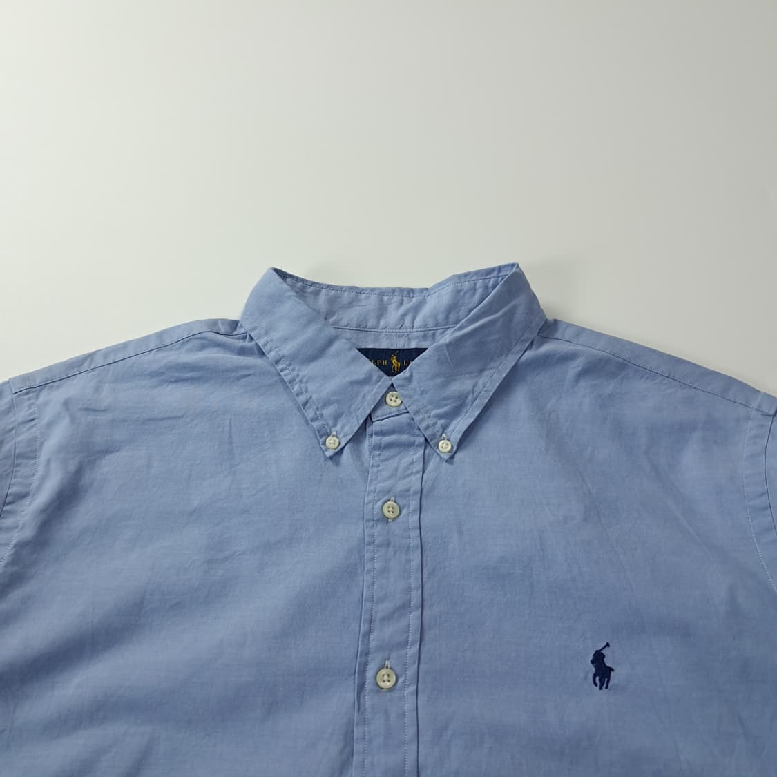CK672 2XL 폴로 QR  블루 버튼다운 셔츠 남방 상품이미지2