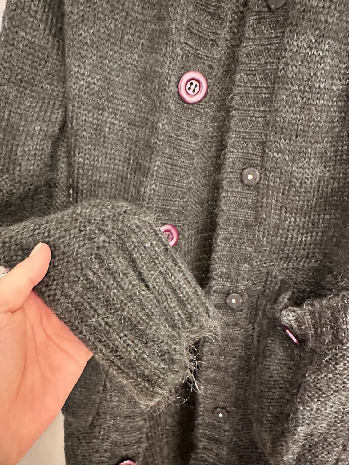 톰보이 진 니트 롱 가디건 상품이미지3