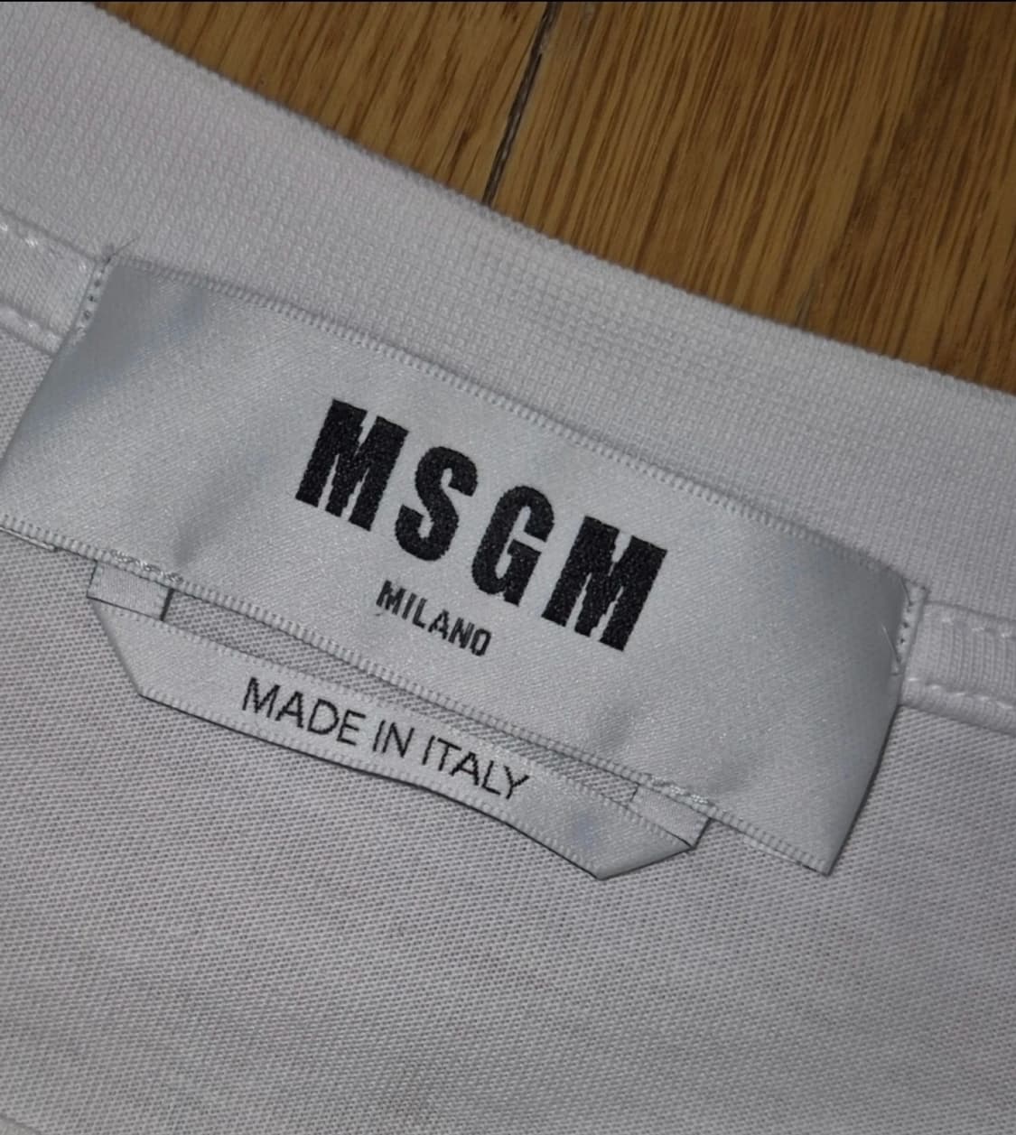 MSGM 밀라노 로고 긴팔 티셔츠 화이트 상품이미지2