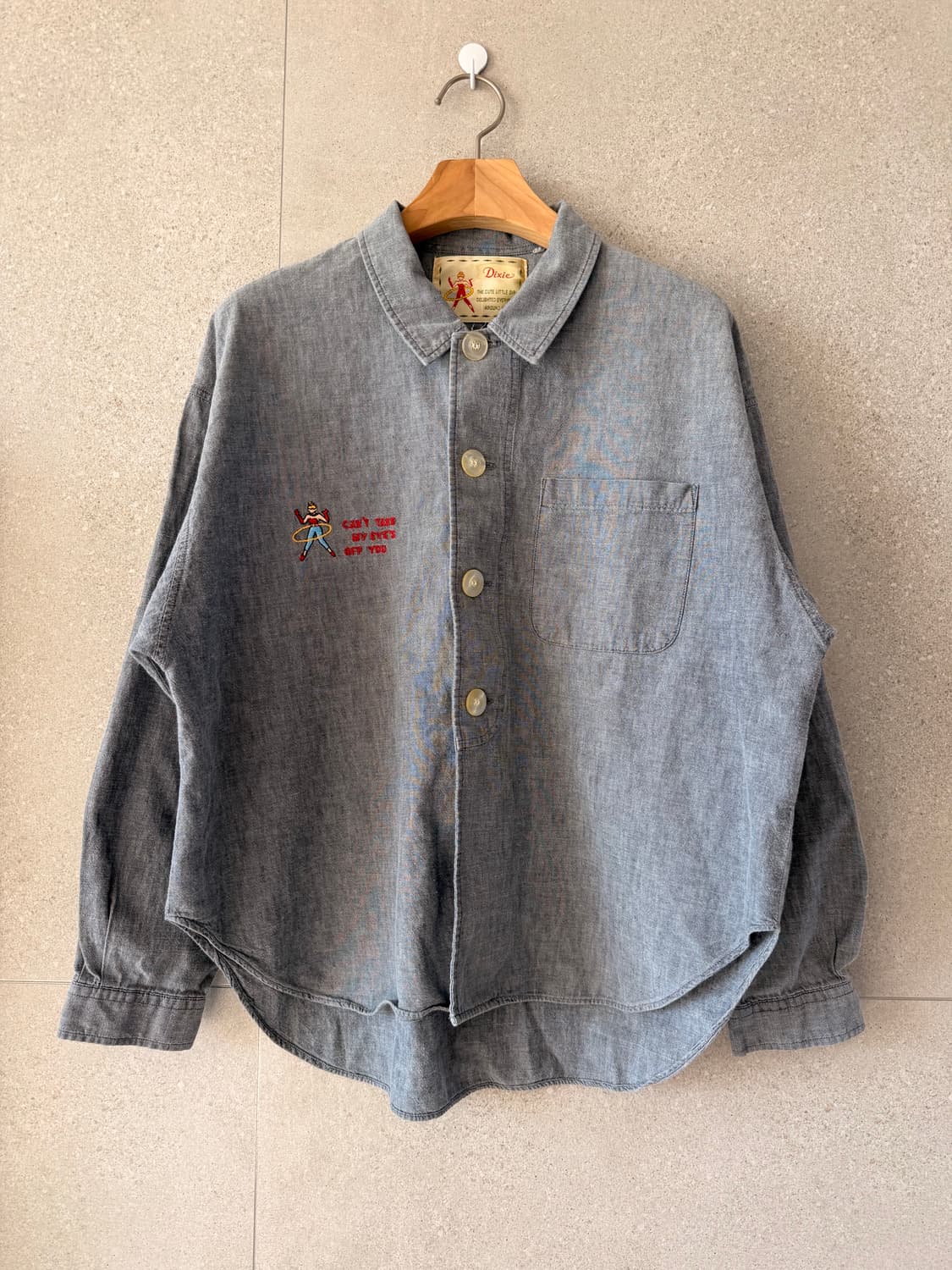 일본 여성 긴팔 셔츠 자수 아방한 상품이미지1