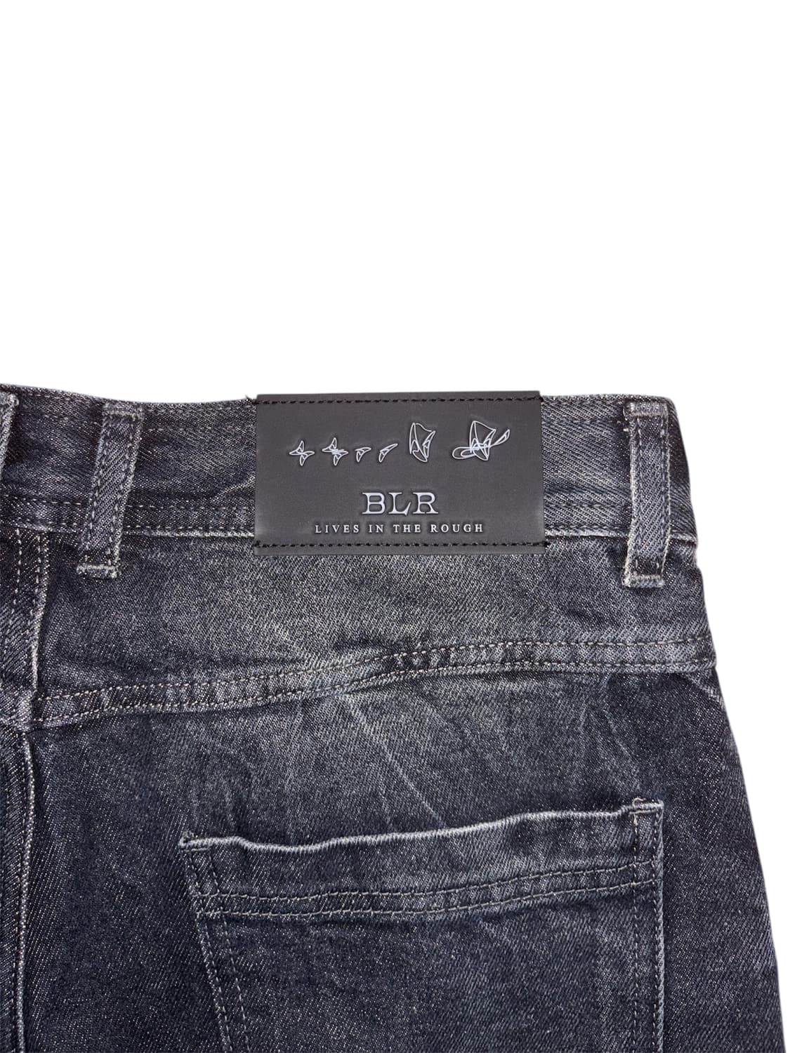 [BLR] 비엘알 크랙 워시드 와이드 데님팬츠 다크블루 S 상품이미지4