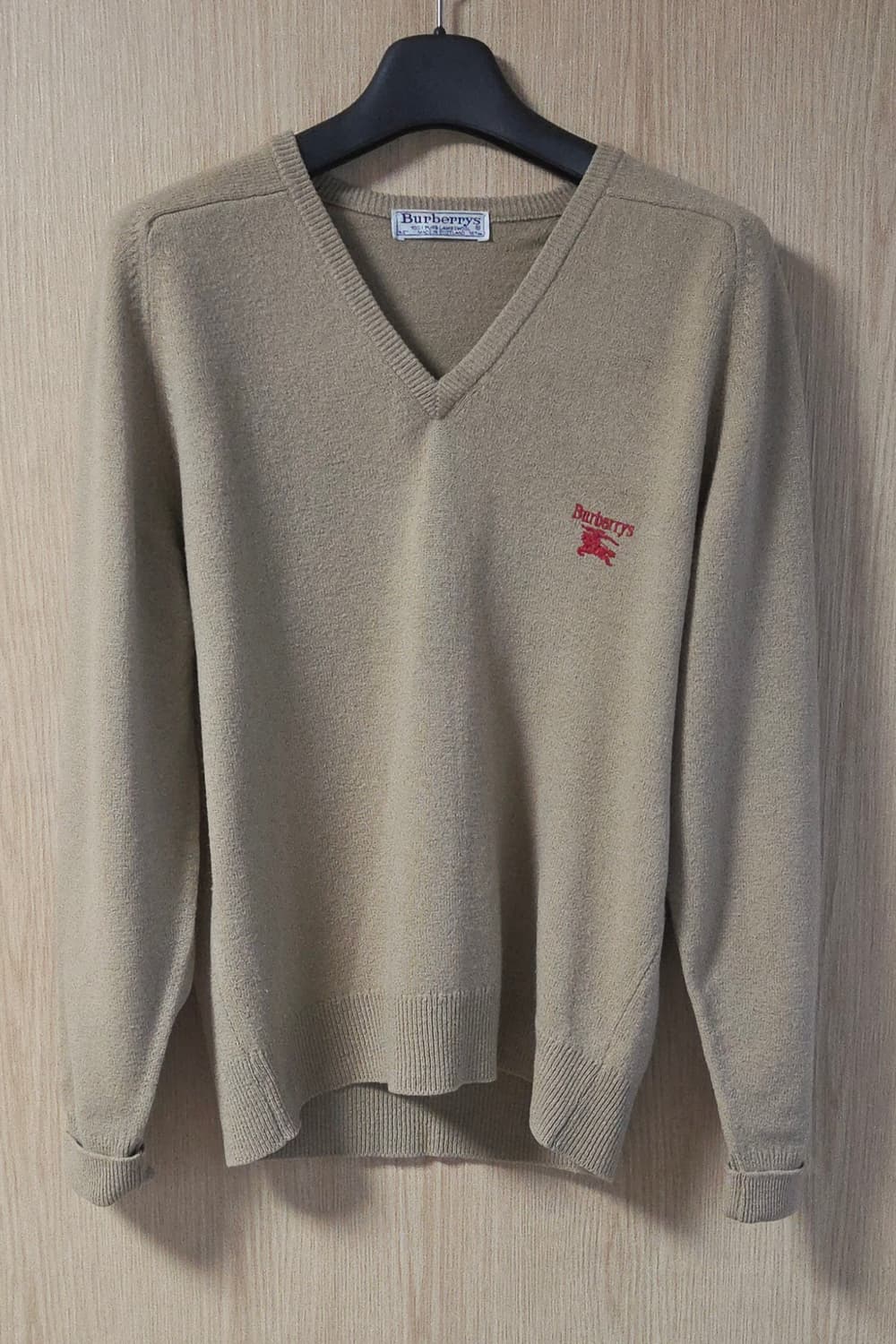 (착샷) 버버리 브이넥 니트 베이지 VNTG 상품이미지1